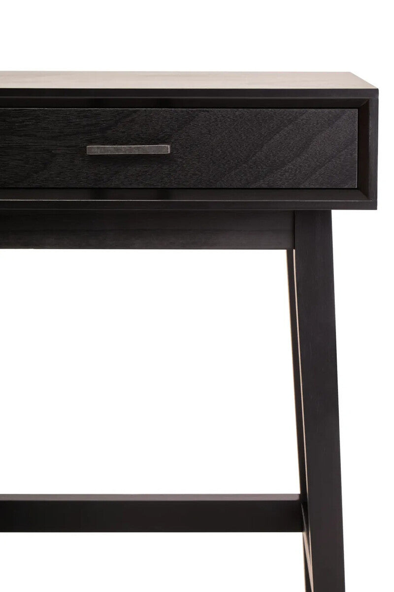 Blake Black Bedside Table 66cm