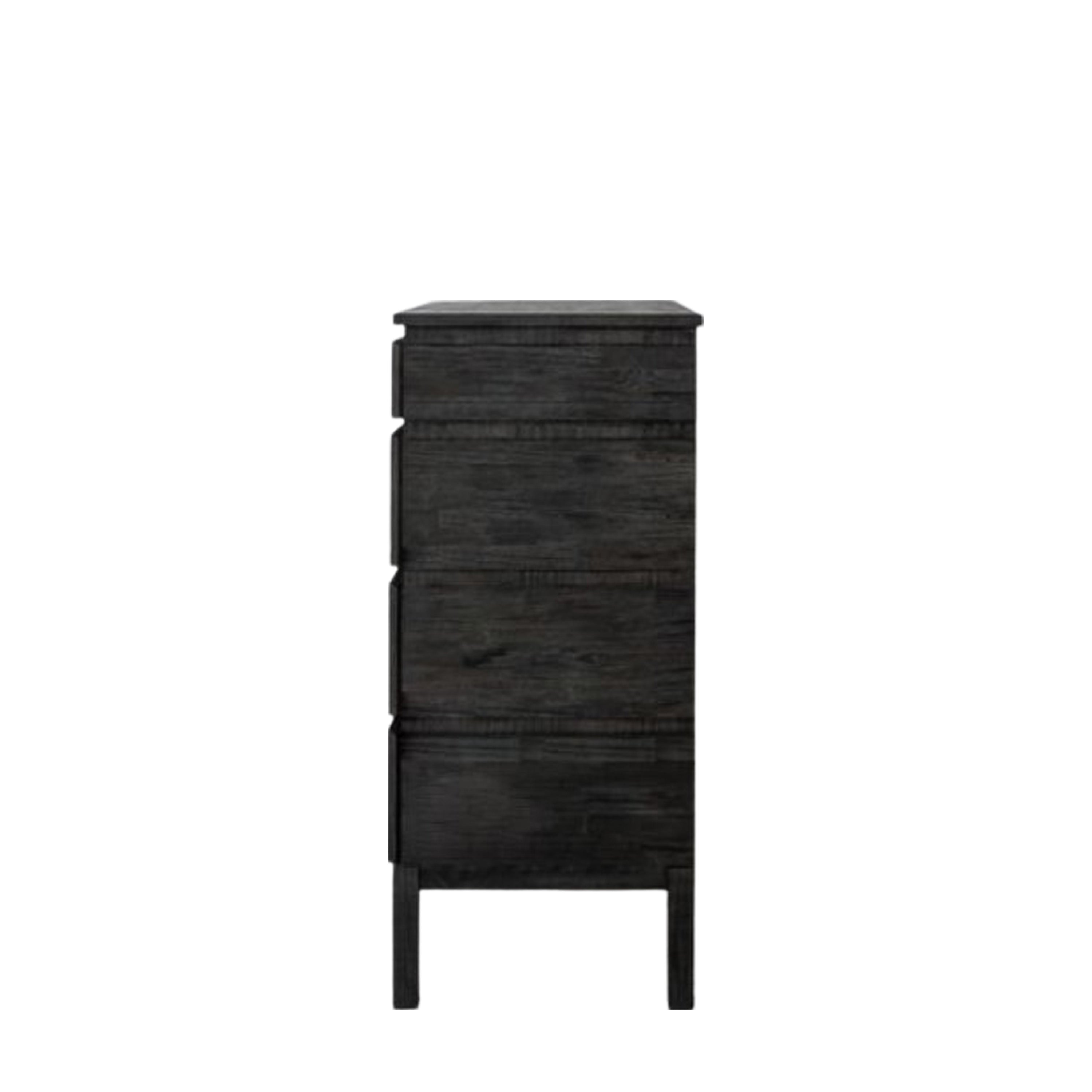 LAYLAH Black 4 Drawer Chest of Drawers - detail and lifestyle view 6