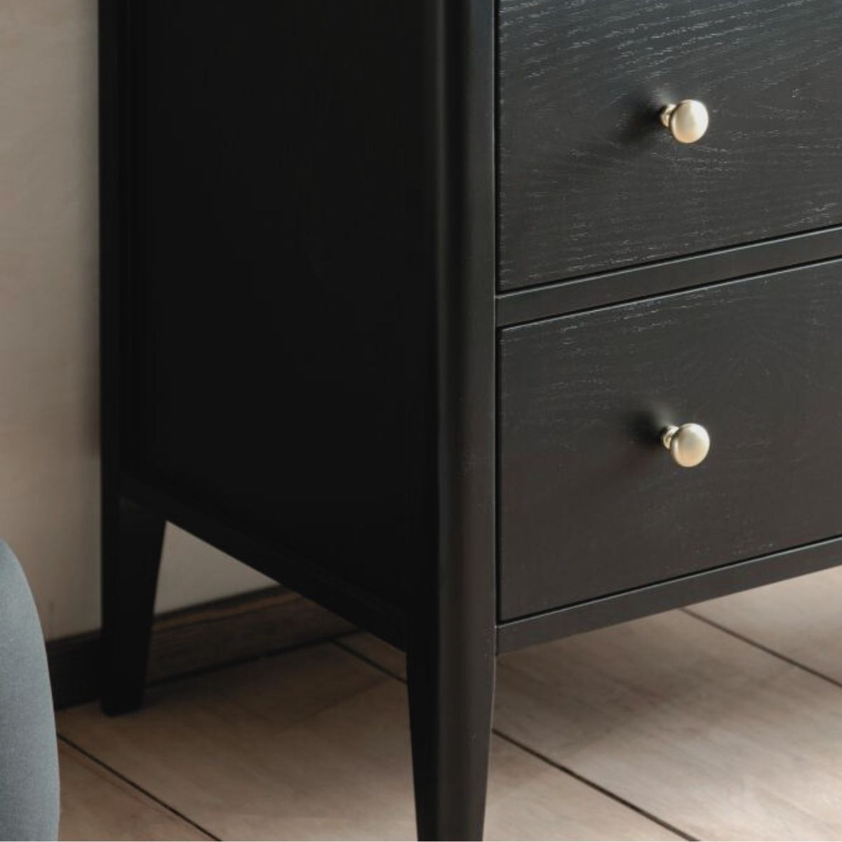 Alvar Black 3 Drawer Chest of Drawers | Mallet & Plane