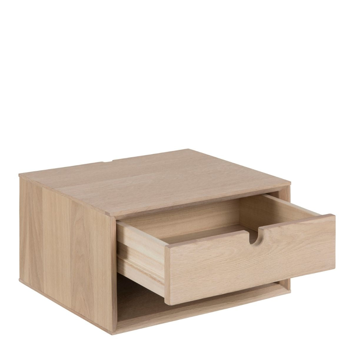 BLAKE Wall-Mounted Bedside Table in Oak | malletandplane.com