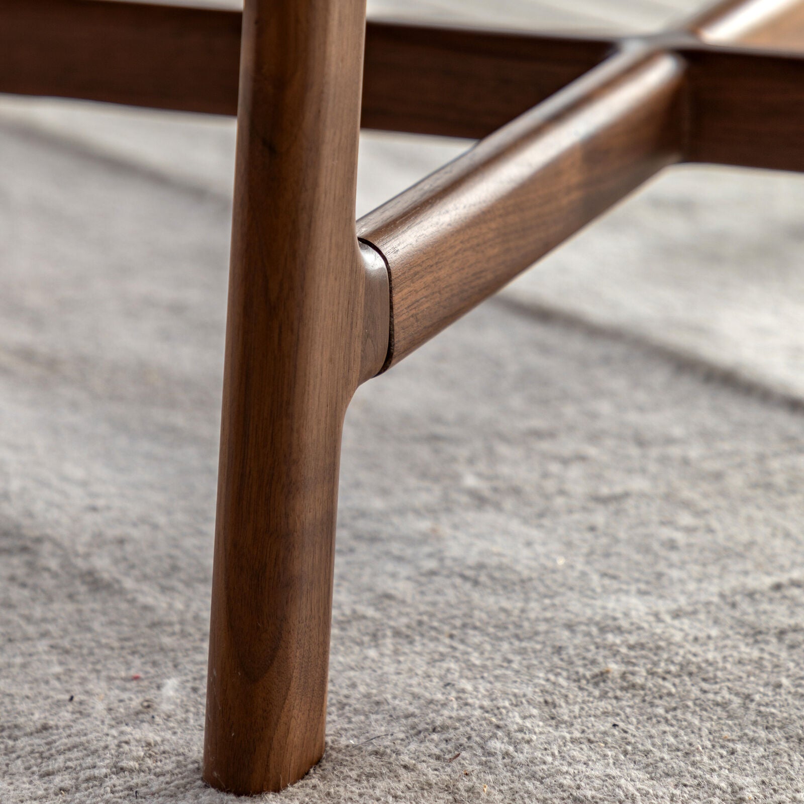 CADIZ Round Coffee Table in Solid Walnut | malletandplane.com