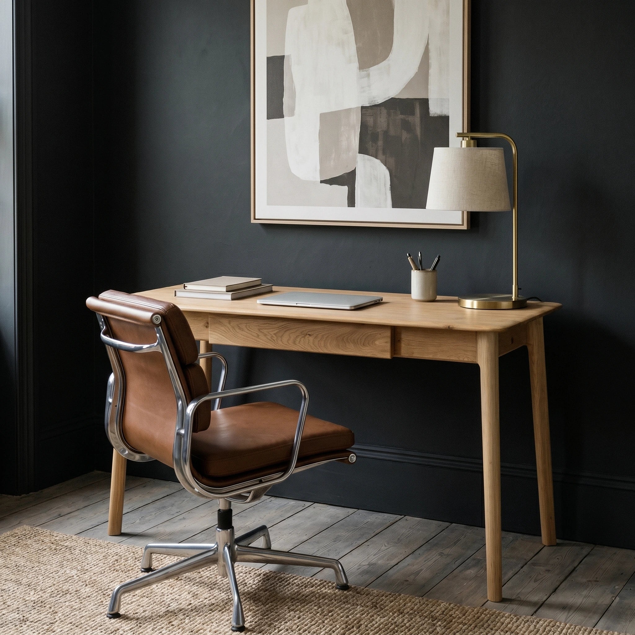 Oak Home Office Desk 130cm | Cadiz Desk