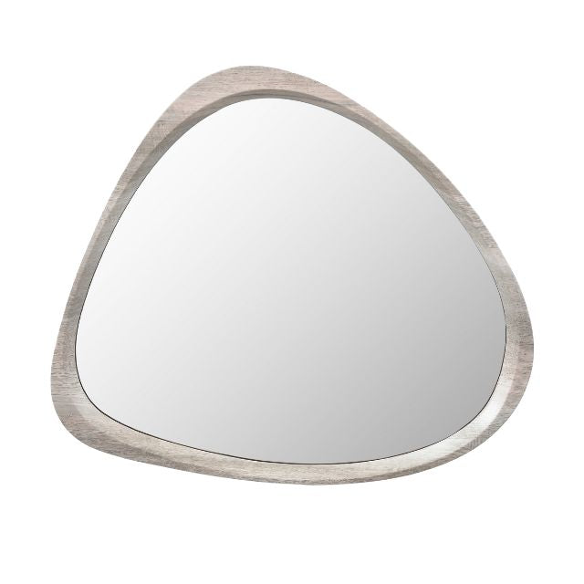 CONRAD Grey Oak Wood Veneer Curved Wall Mirror | malletandplane.com