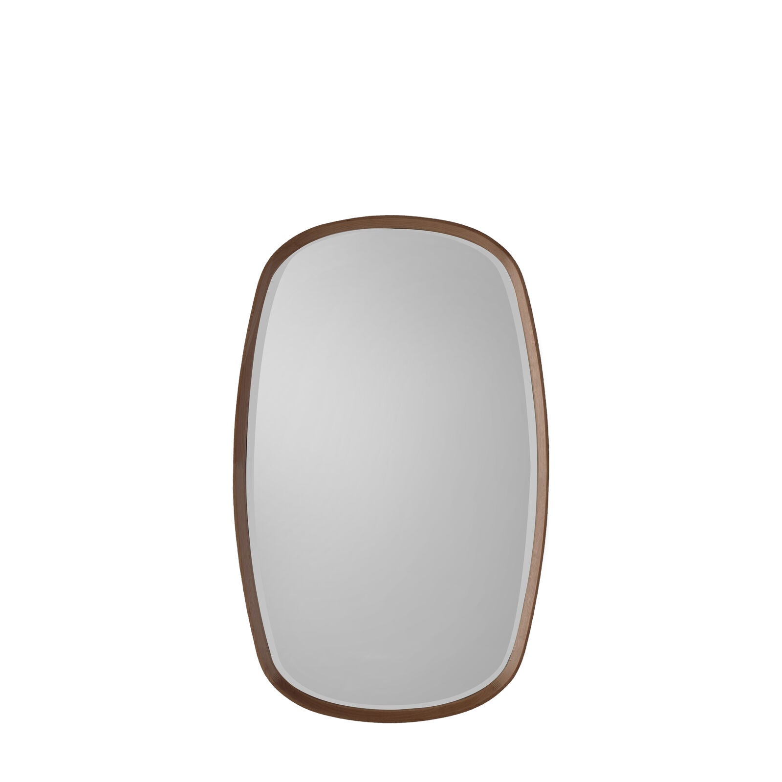 ECHO Walnut Wall Mirror – Solid Wood Bevelled Frame | malletandplane.com