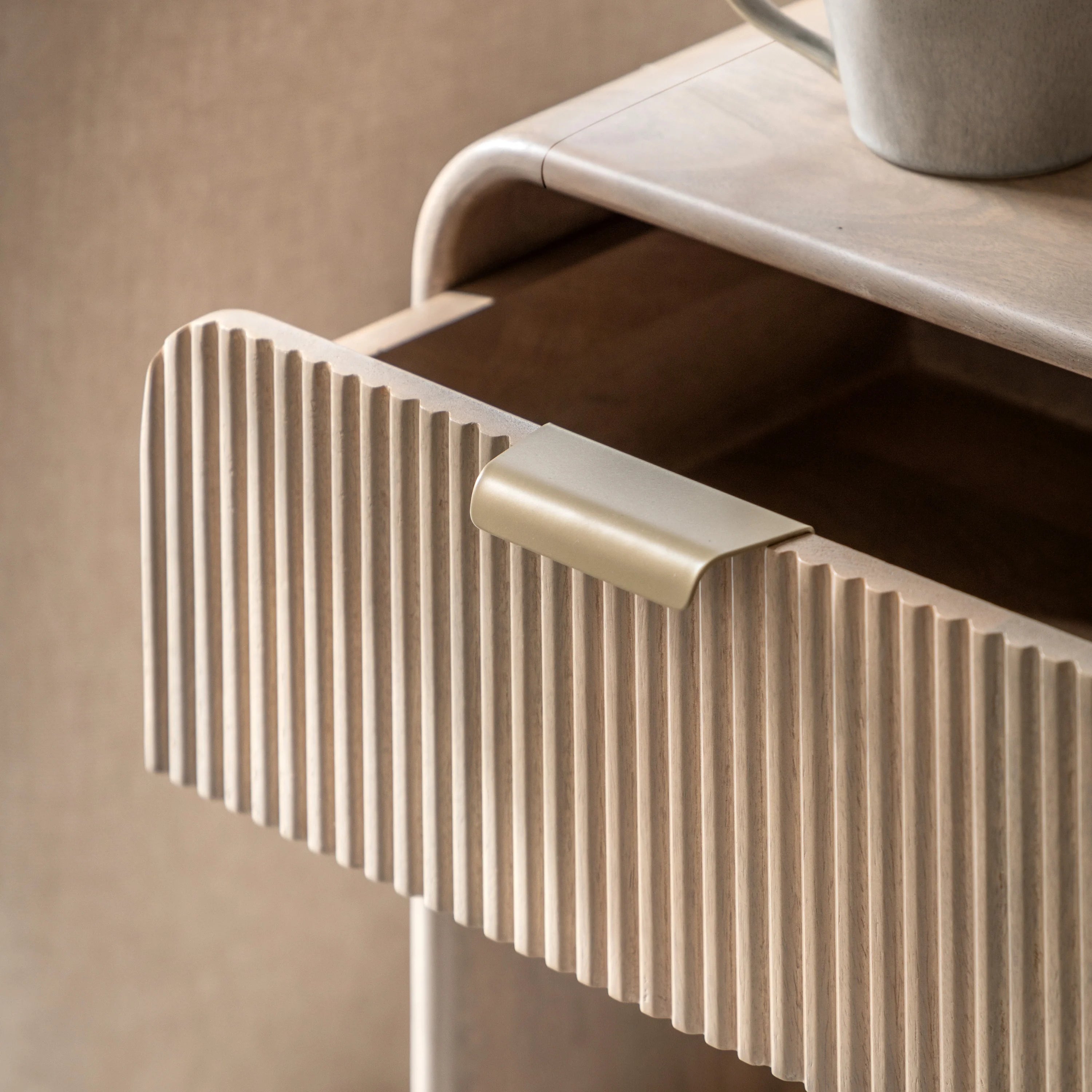ROCCA Bedside Table | Solid Mango Wood Bedside with Drawer & Shelf