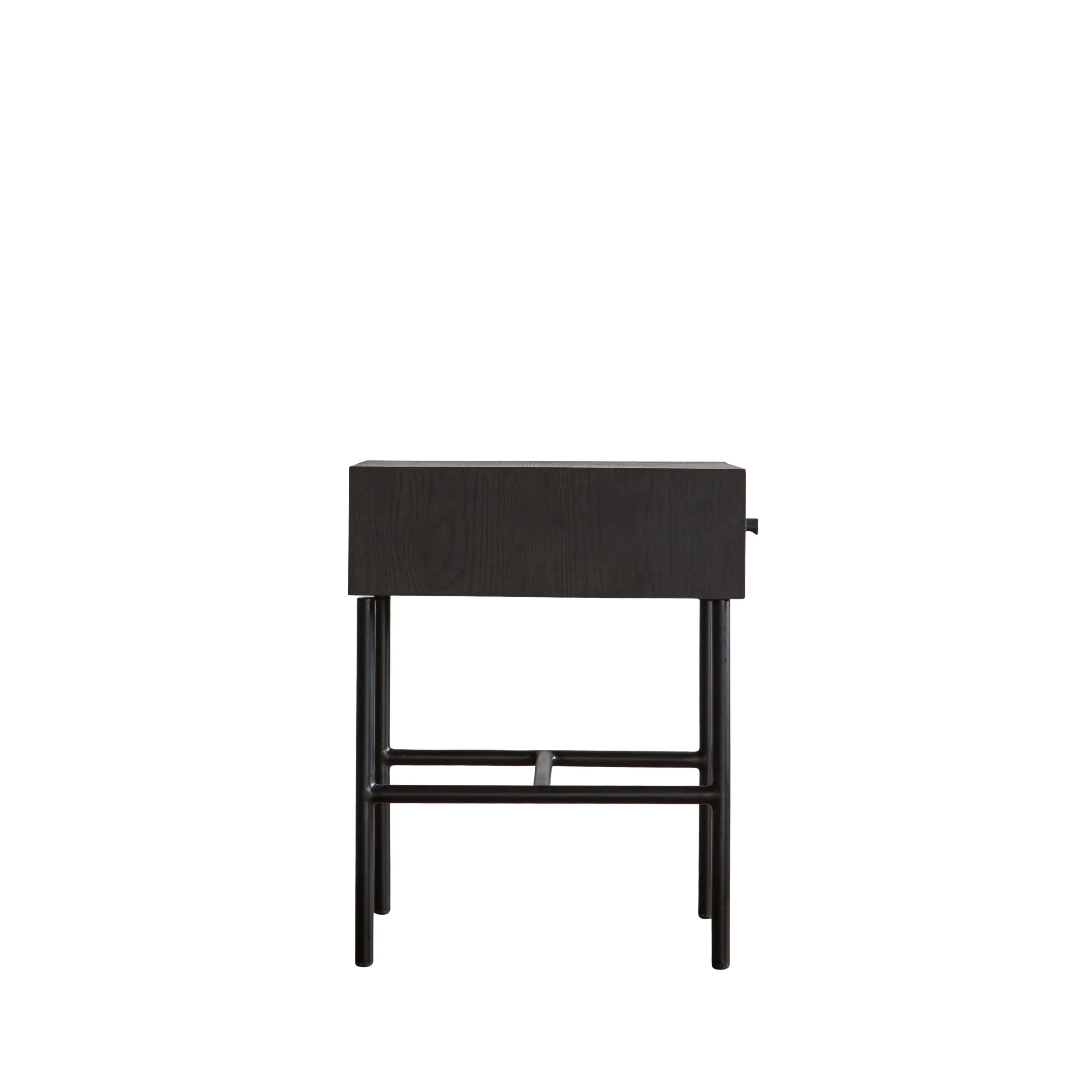Kenton black oak 1 drawer bedside table