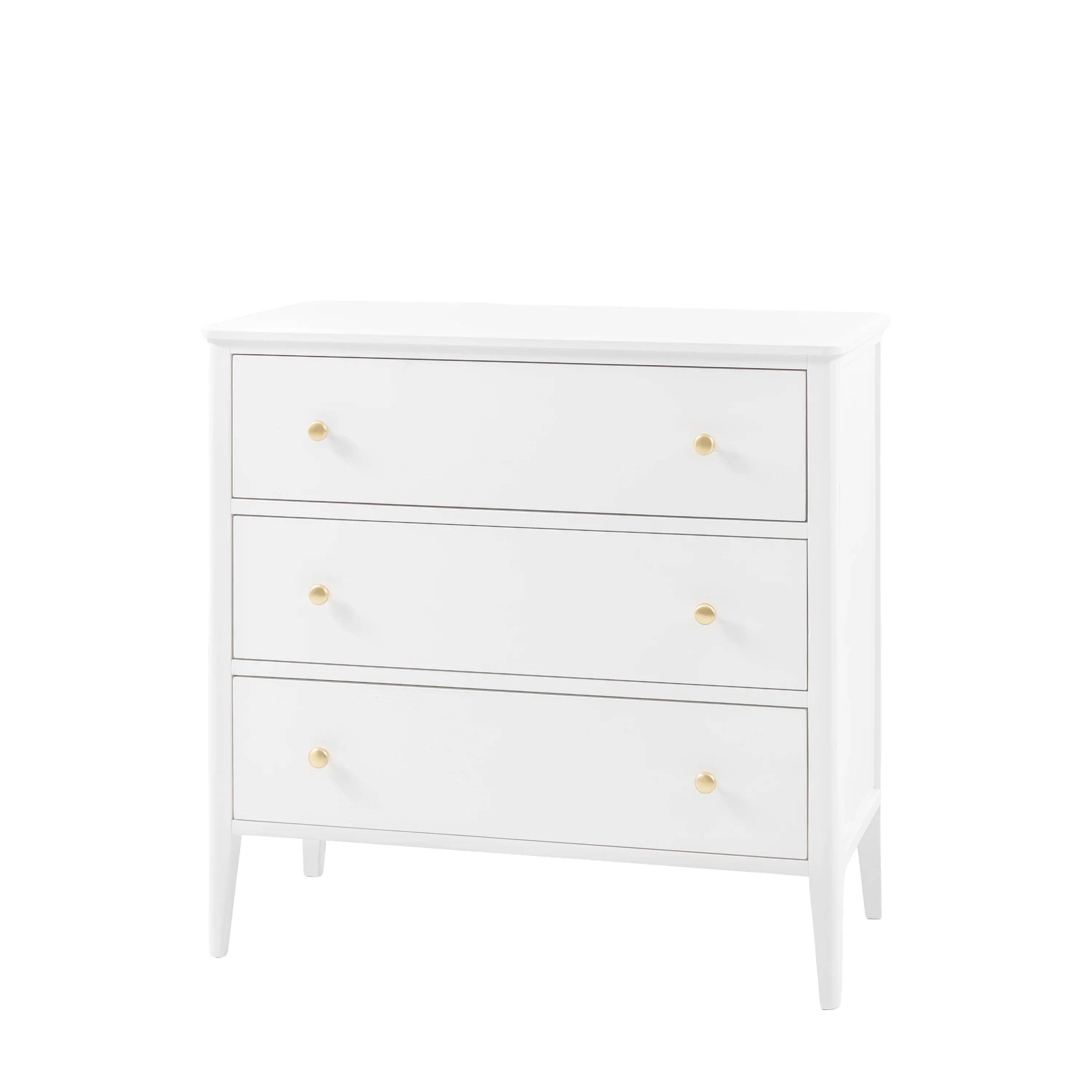 Alvar White Chest of Drawers | Modern 3 Drawer Storage