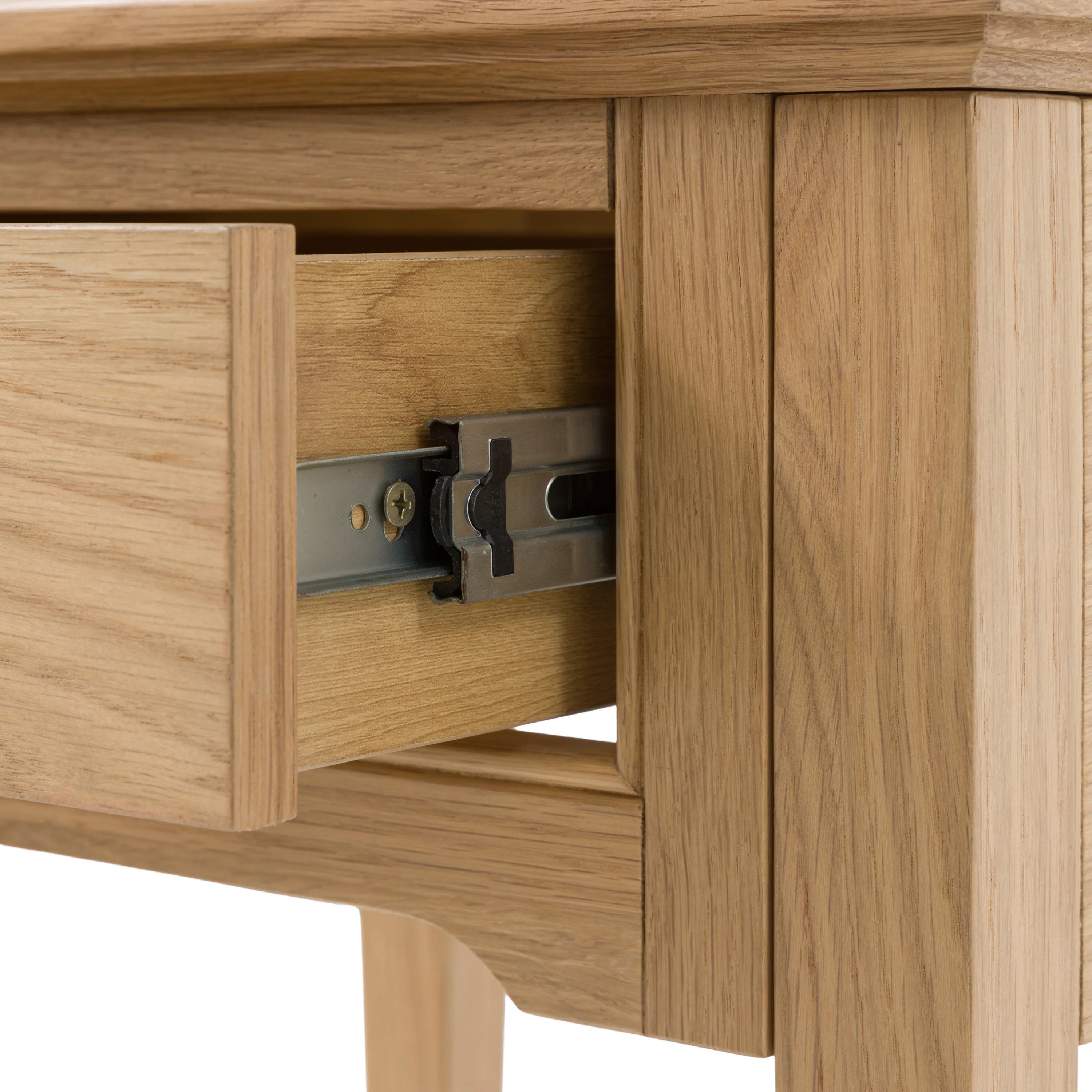 Oak Bedside Table with Drawer – 45cm | Malvern