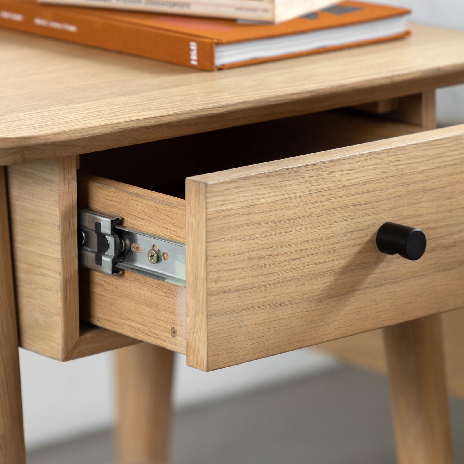 HATFIELD Oak Bedside Table — 1 Drawer | malletandplane.com