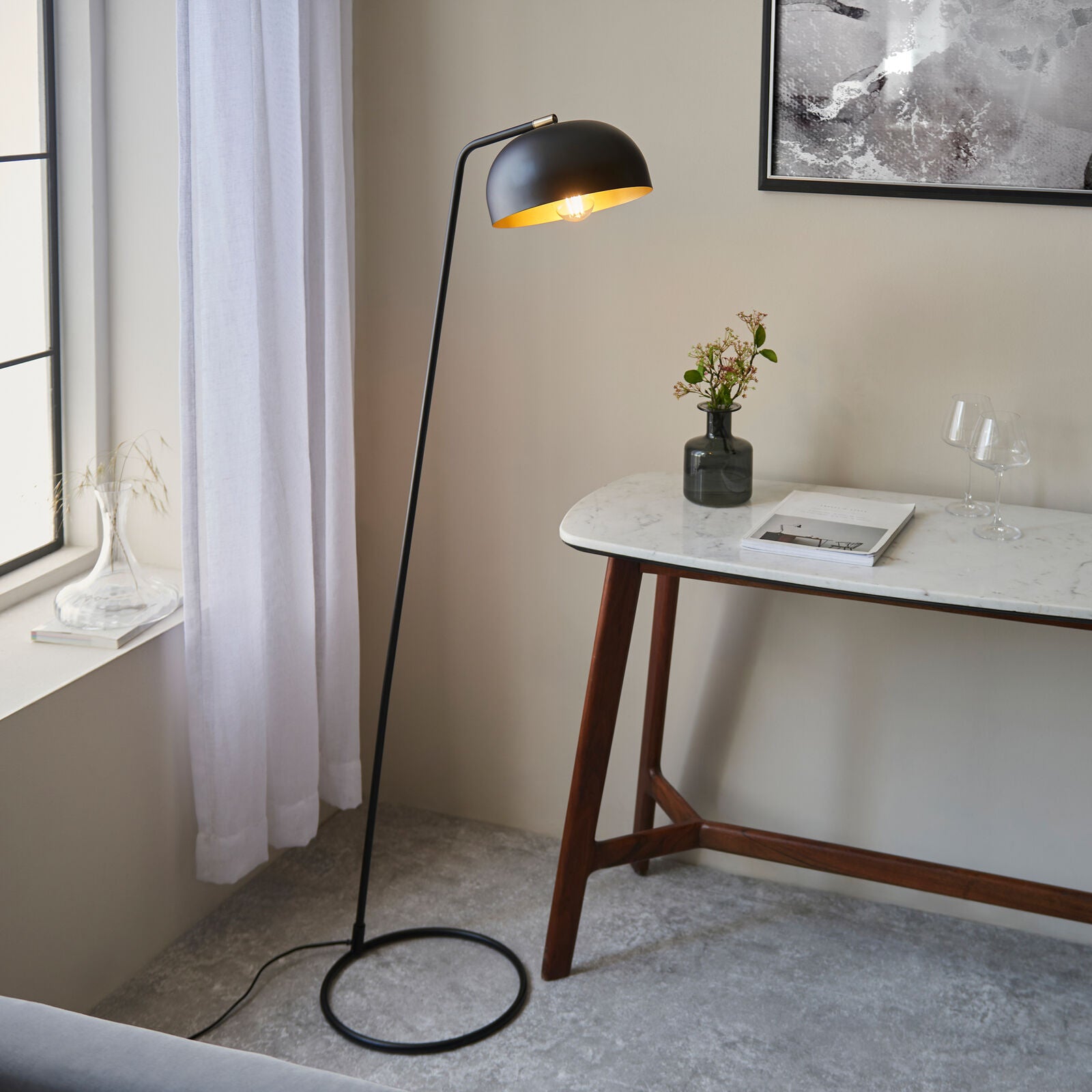 BRIAR Floor Lamp | Practical Bedroom Reading Light