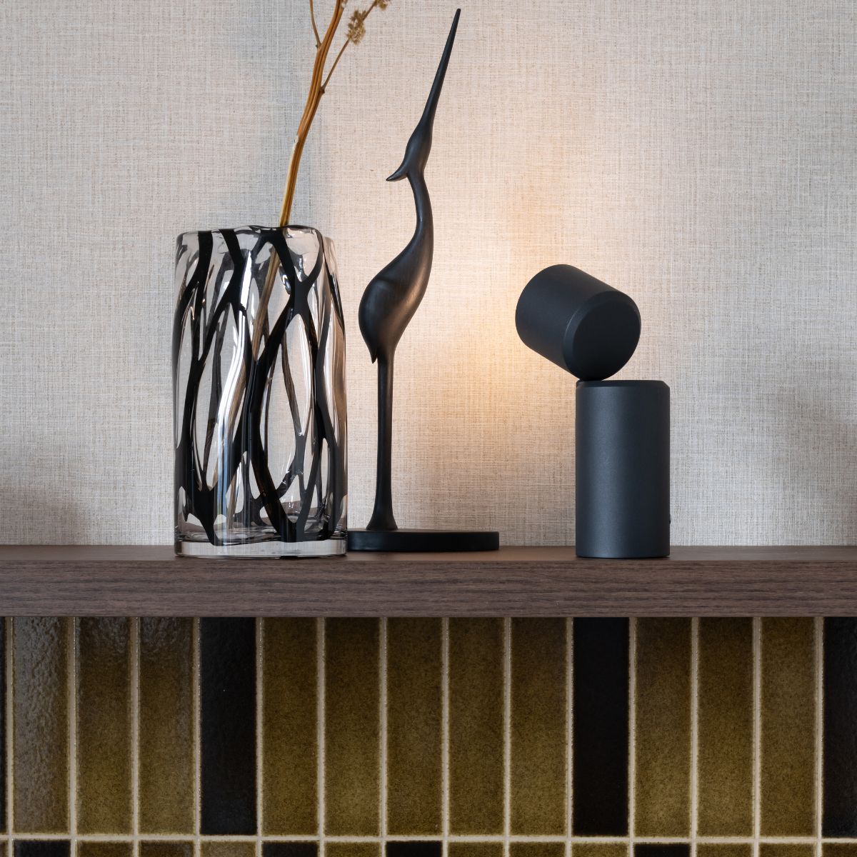 Milan Rechargeable Table & Wall Lamp - Black
