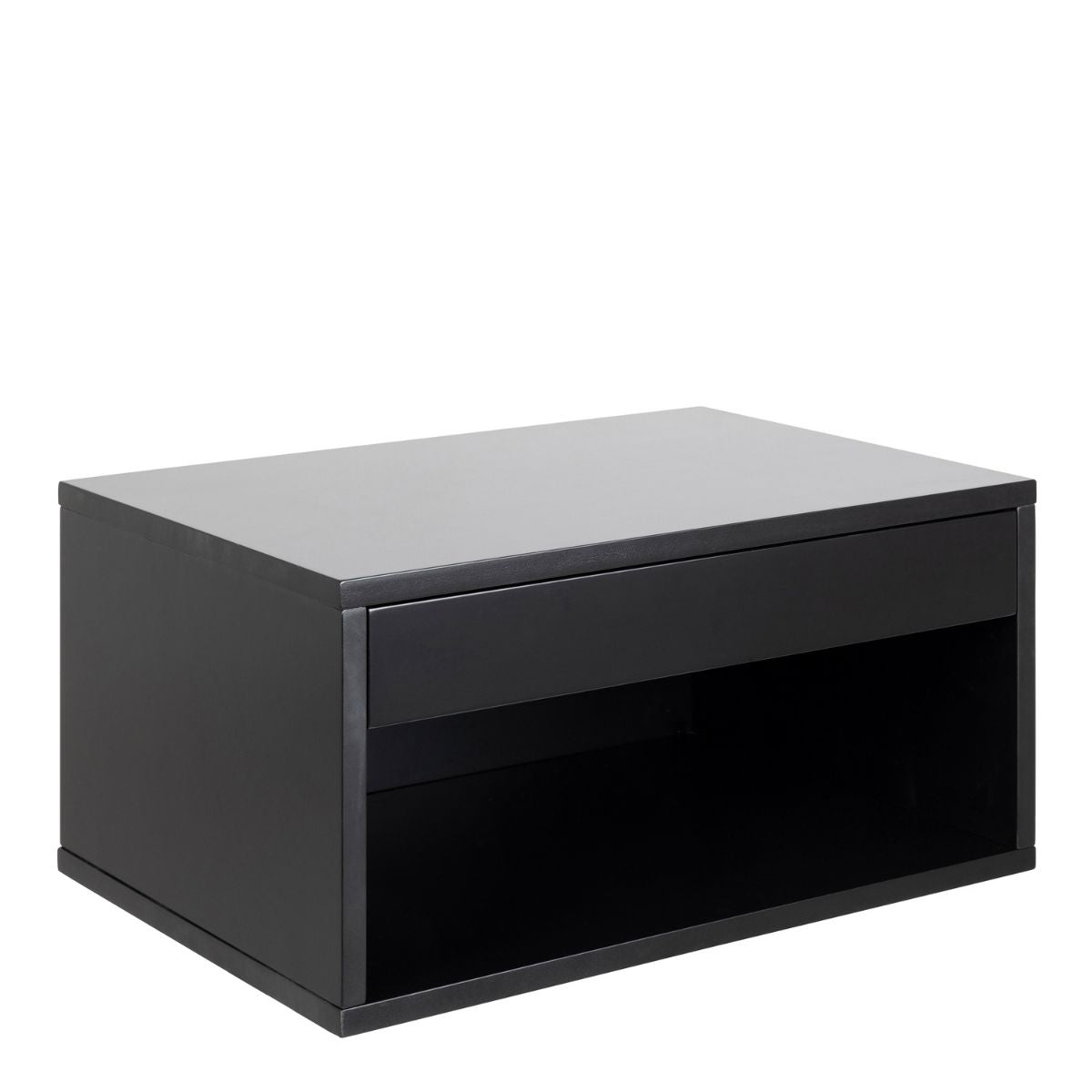 NERO Wall-Mounted Bedside Table in Black | malletandplane.com