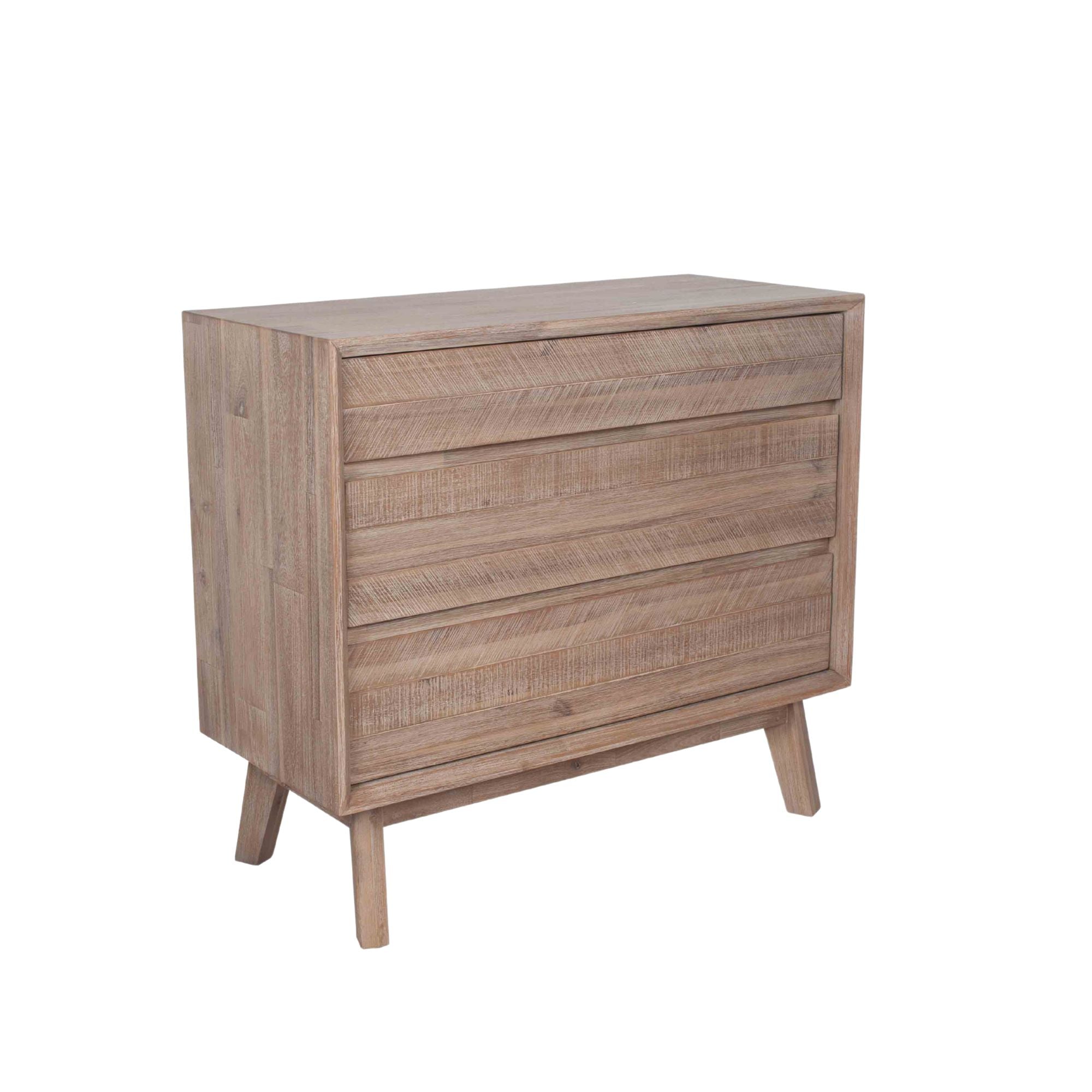 ORSA acacia wood chest of drawers in sand wash finish | malletandplane.com