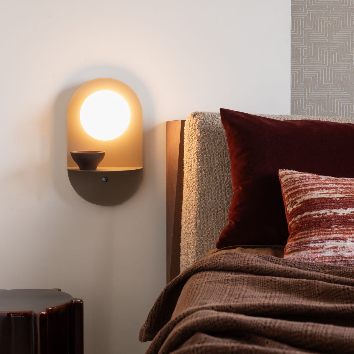 TOKYO Sand Wall Light with Shelf & USB Charger