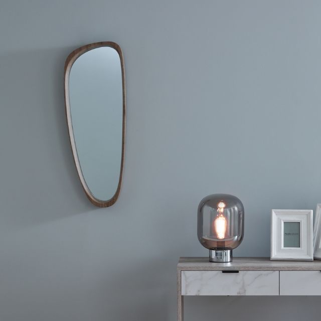 VIDA Natural Wood Veneer Teardrop Wall Mirror | malletandplane.com