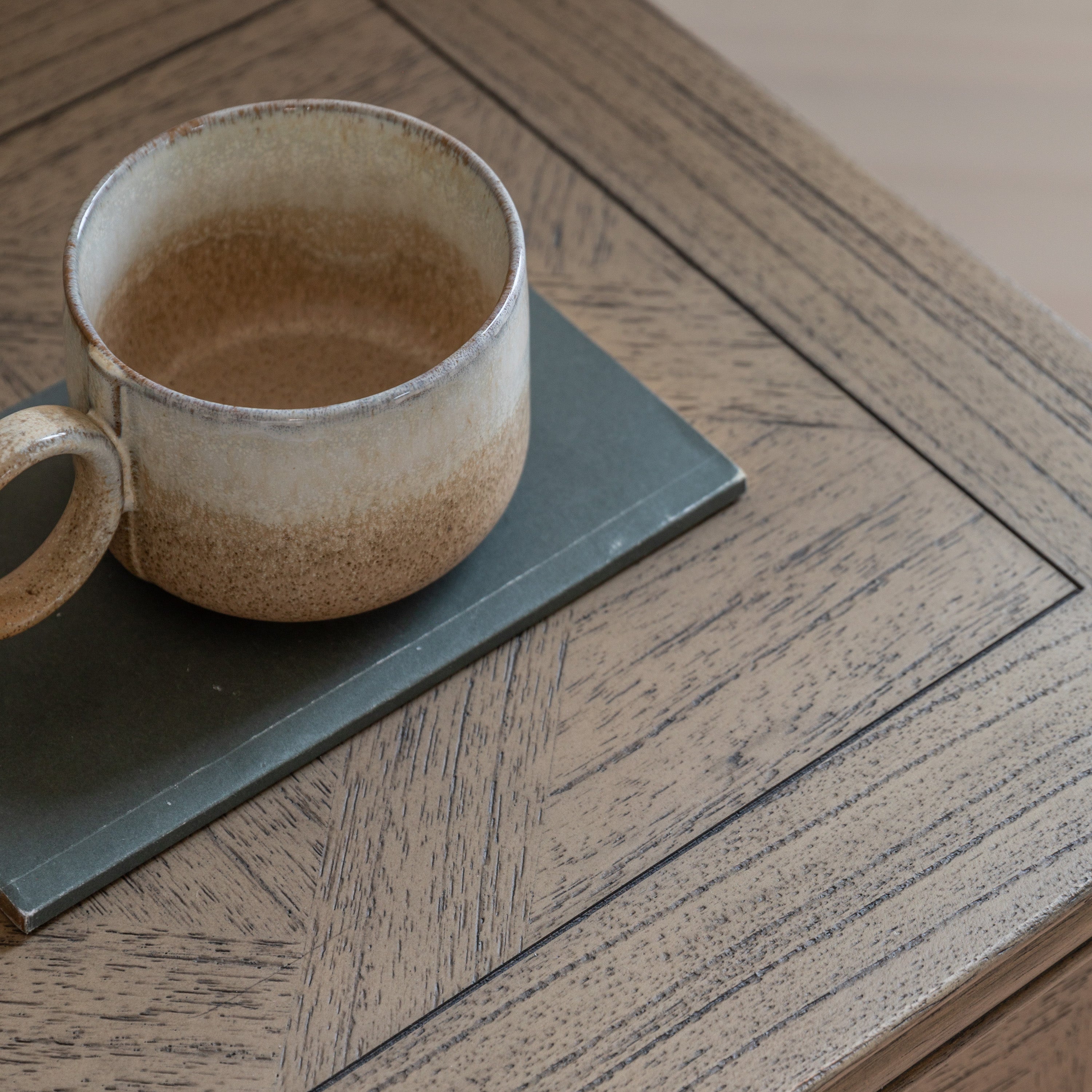Yarrow Natural 2 Drawer Bedside Table - detail and lifestyle view 5