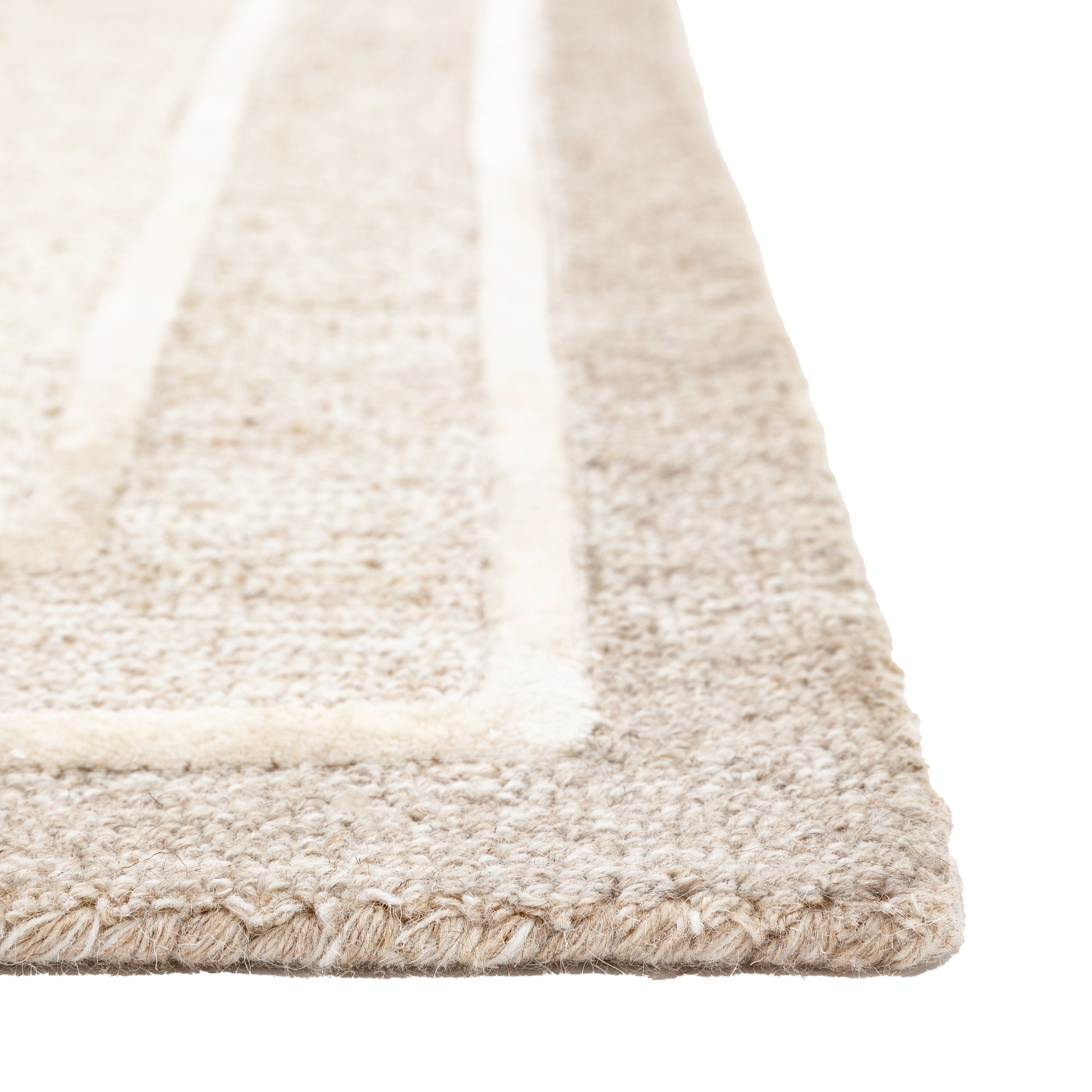 Ithaca Tonal Border Rug - detail and lifestyle view 6