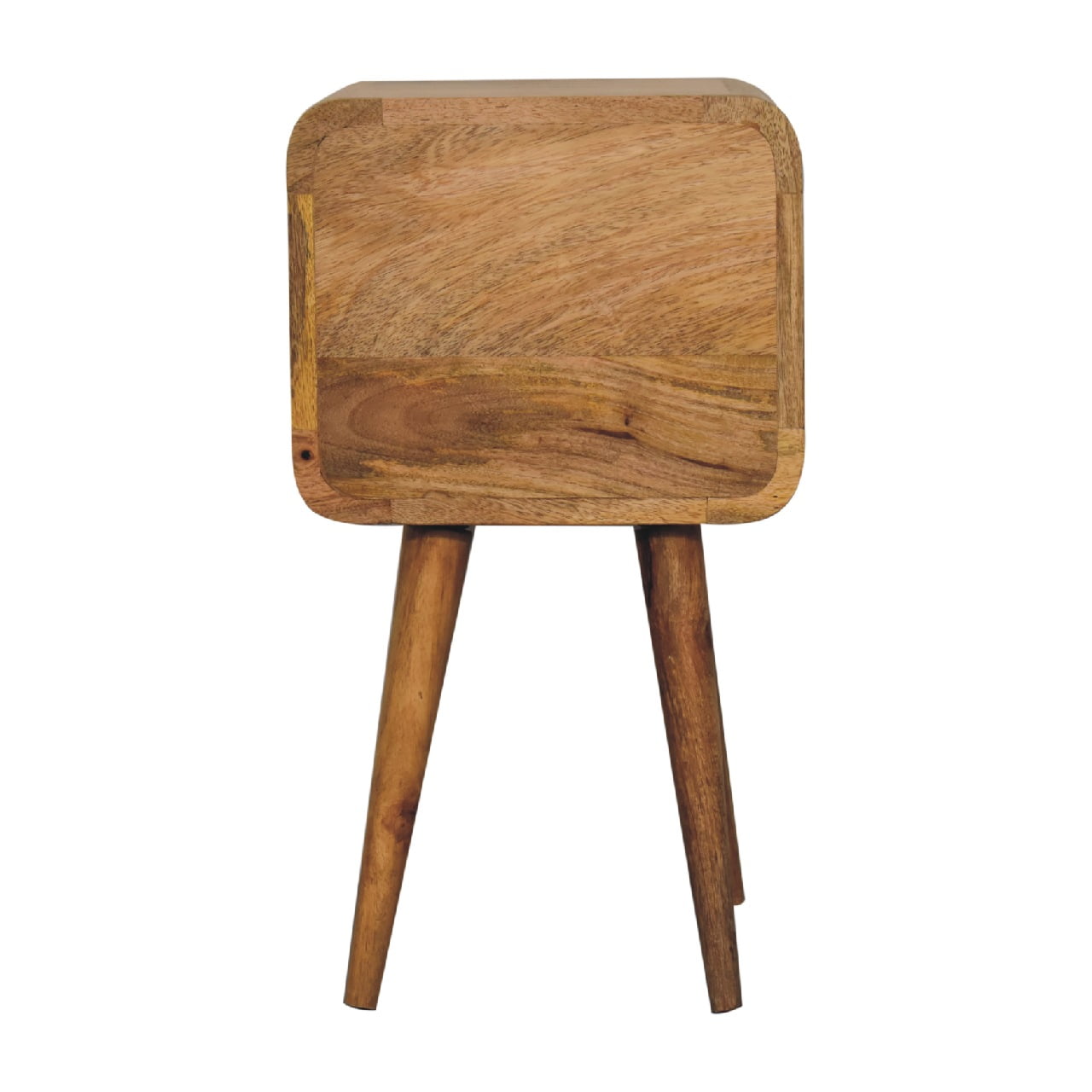 Modal handmade natural mango 2 drawer narrow bedside table