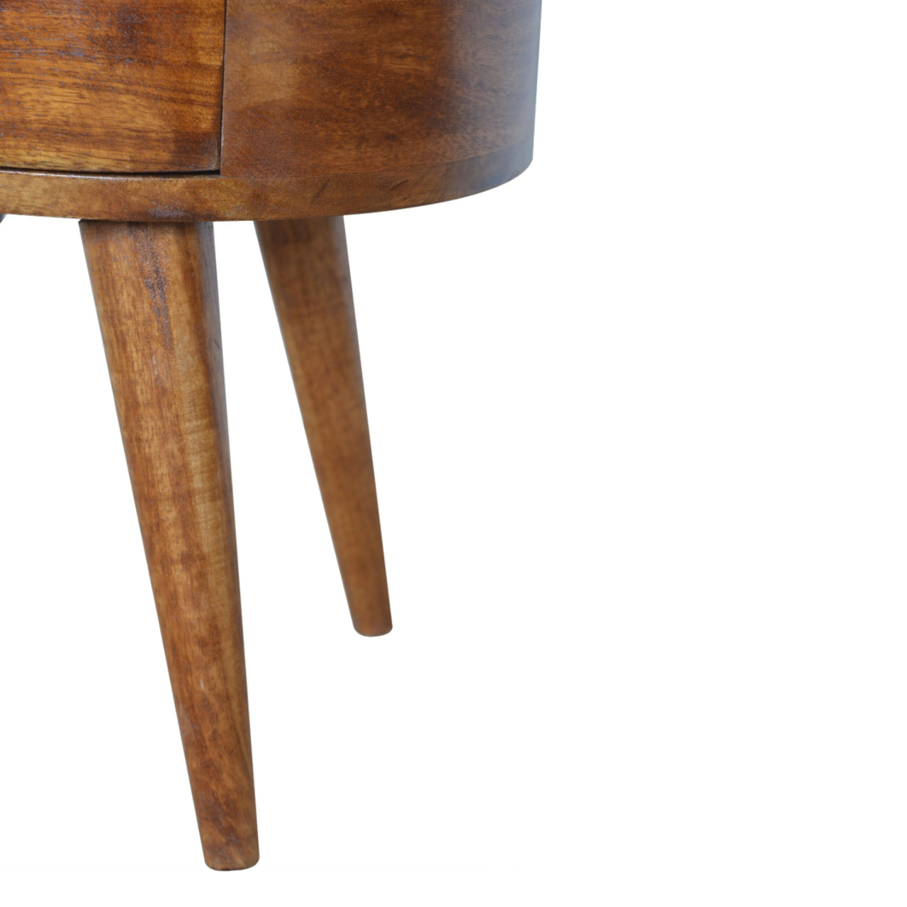 Regent Handmade Solid Wood Bedside Table with 2 Drawers in Deep Chestnut Finish | malletandplane.com