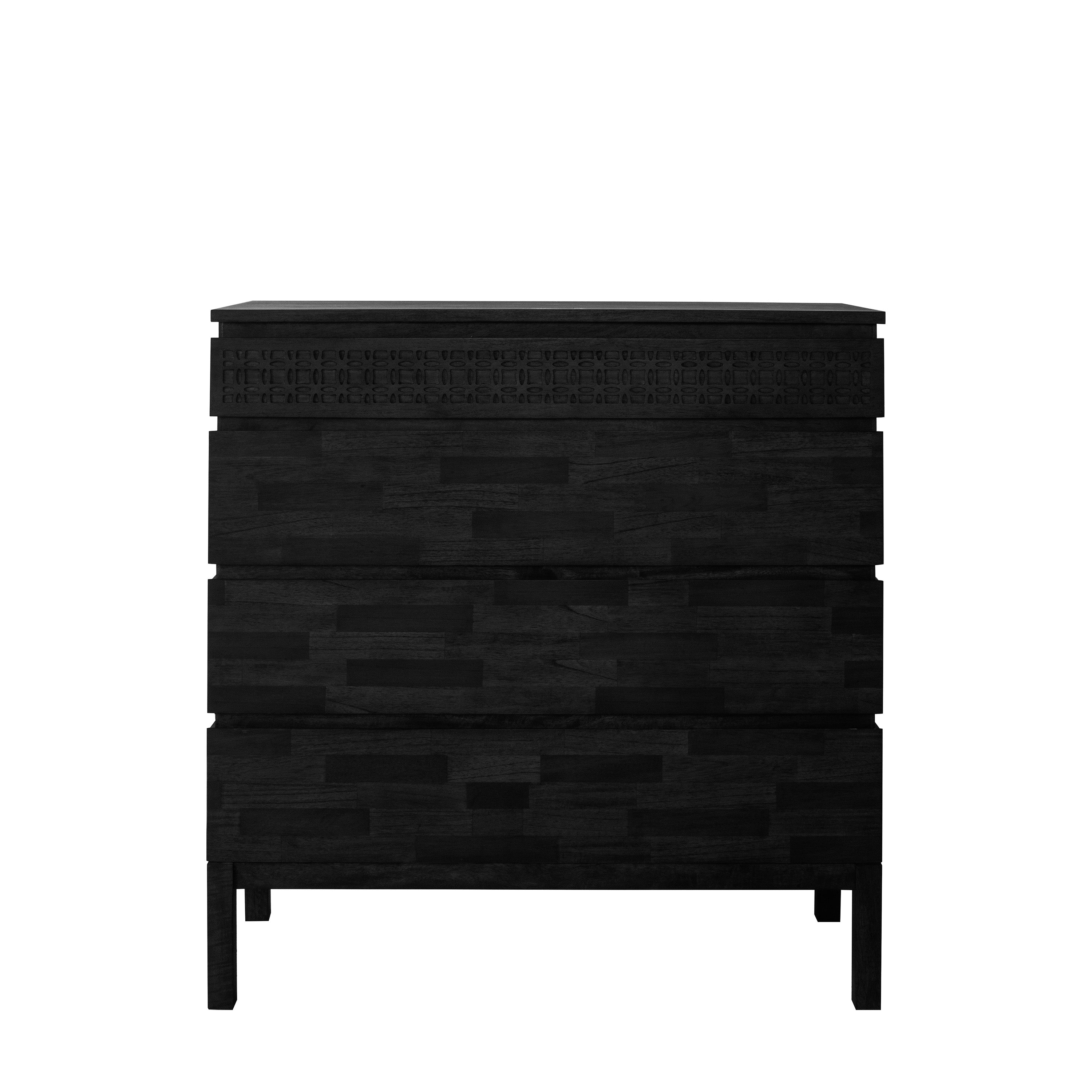 LAYLAH Black 4 Drawer Chest of Drawers - product view