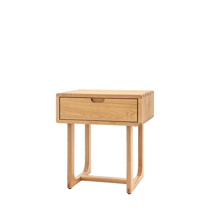 Artisan oak bedside table with single drawer and traditional construction | malletandplane.com