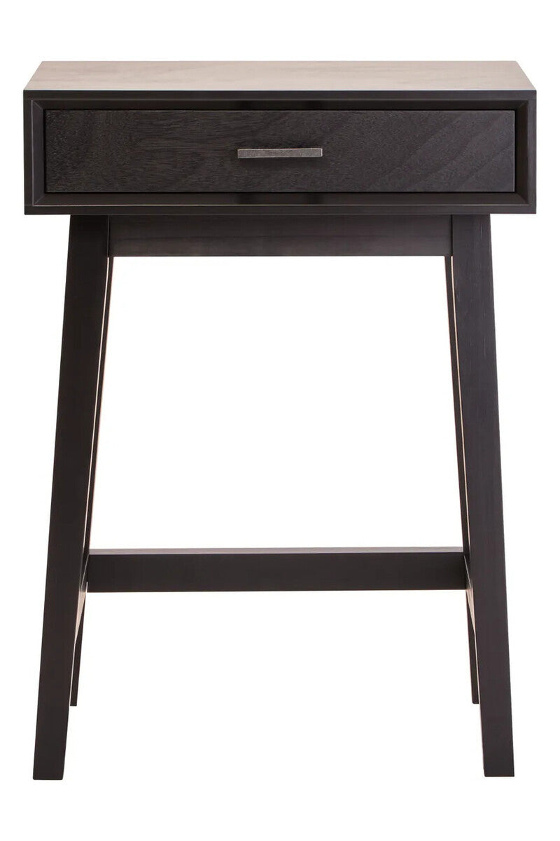 Blake Black Bedside Table 66cm