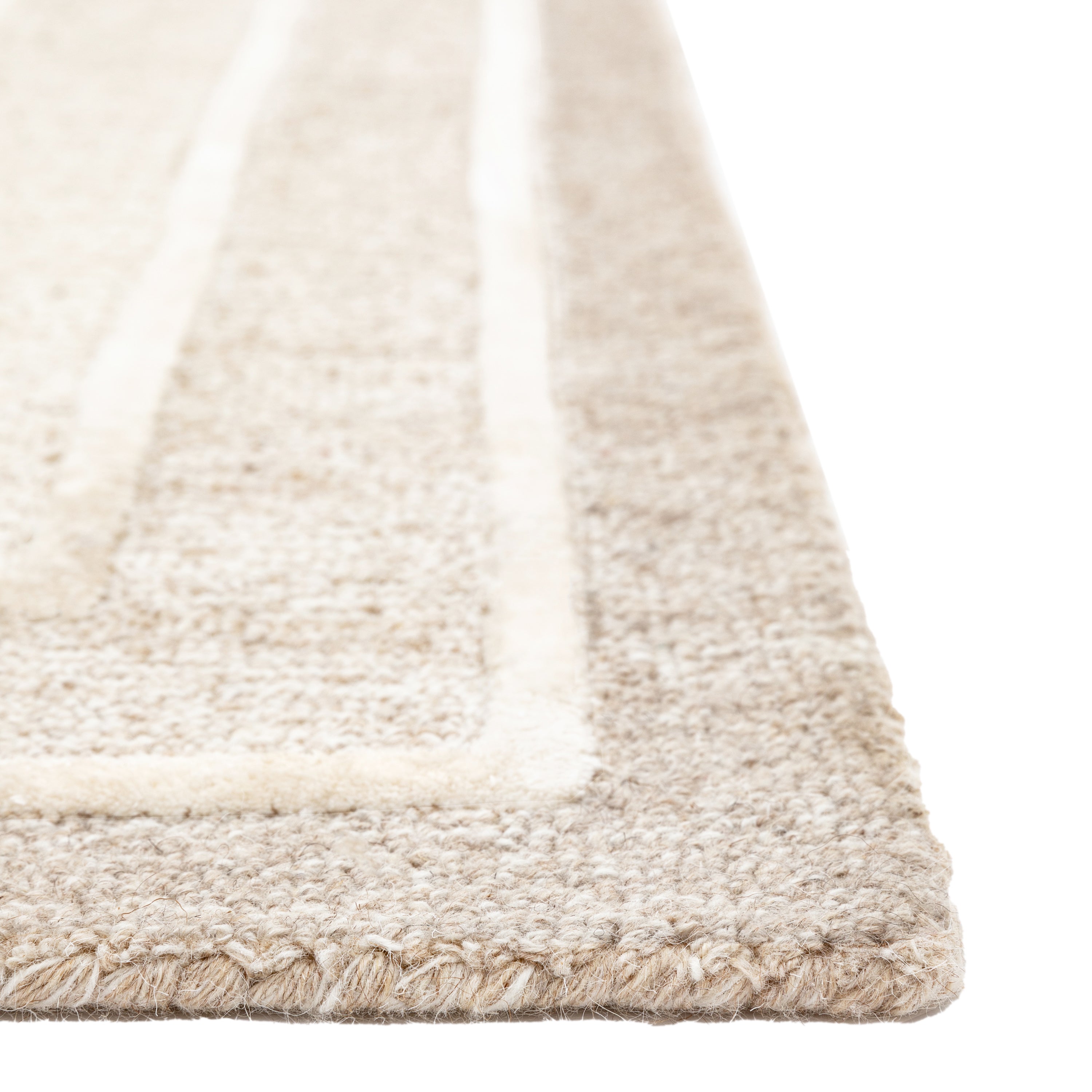 Ithaca Tonal Border Rug - detail and lifestyle view 3