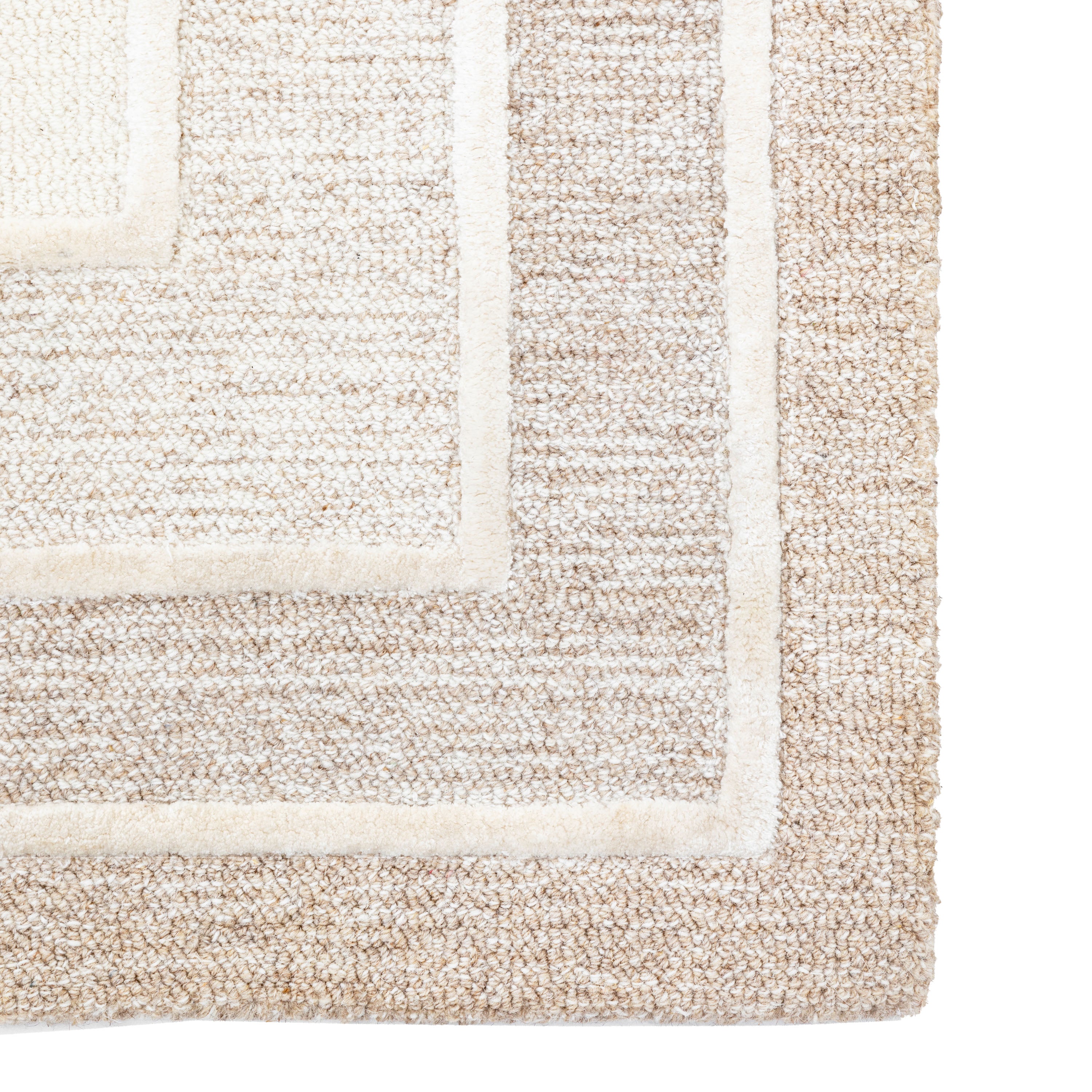 Ithaca Tonal Border Rug - detail and lifestyle view 5