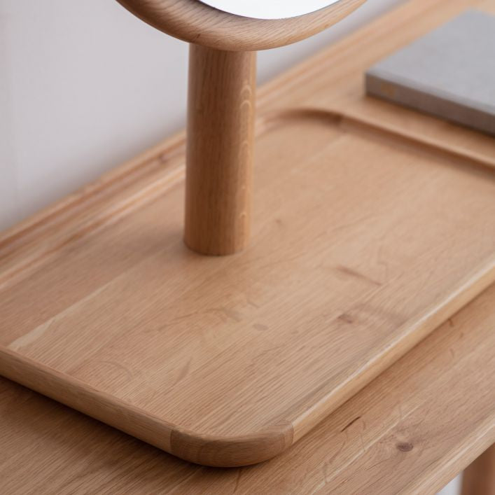 Alfie oak dressing table mirror  | malletandplane.com