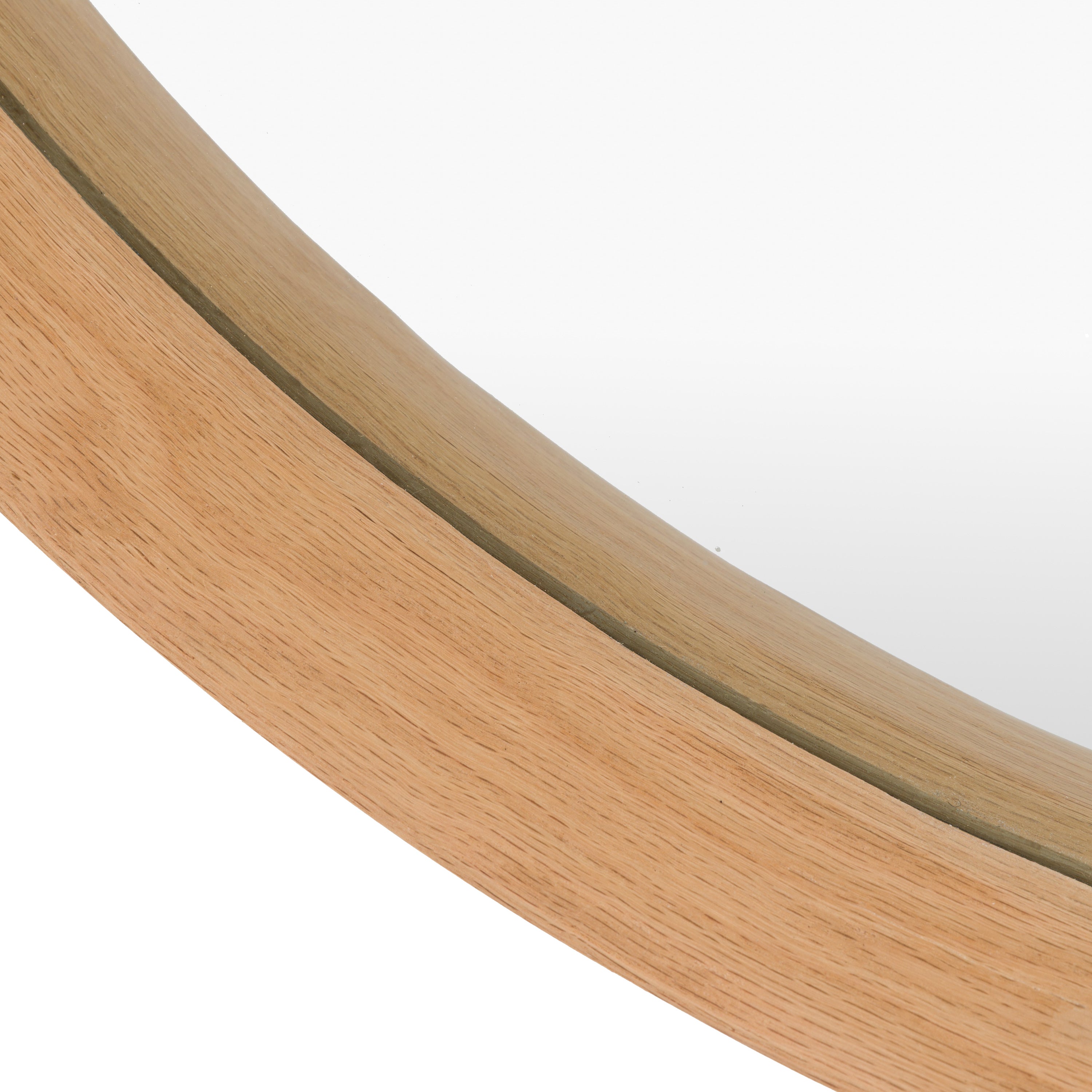 Helsinki Round Mirror Oak - detail and lifestyle view 5