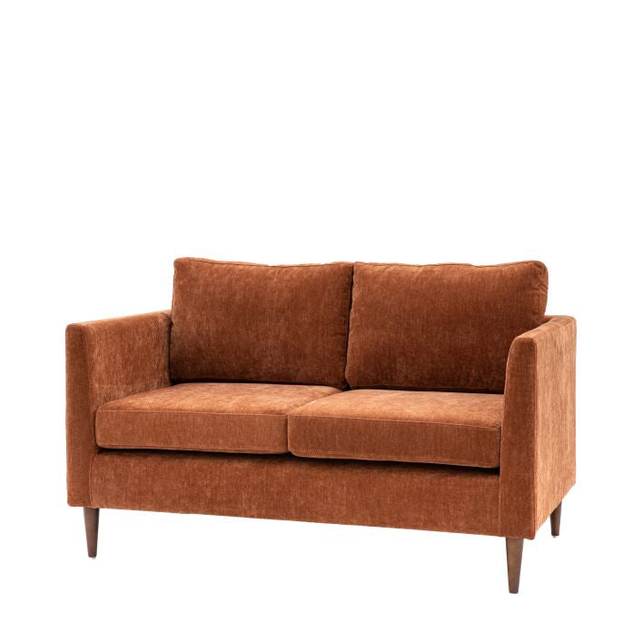 Chester 2 Seat Sofa in a choice of charcoal, soft grey, or vibrant rust fabric | malletandplane.com