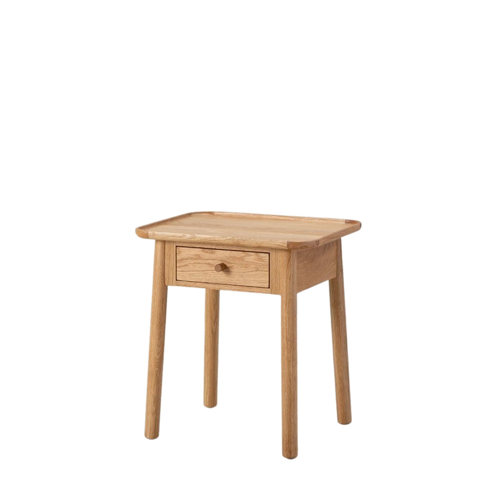 Alfie 1 drawer bedside table in natural oak finish | MalletandPlane.com