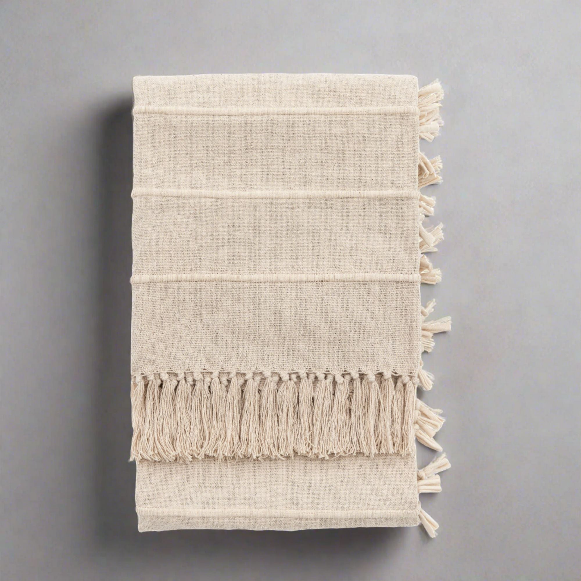 Alto cotton textured natural throw | malletandplane.com