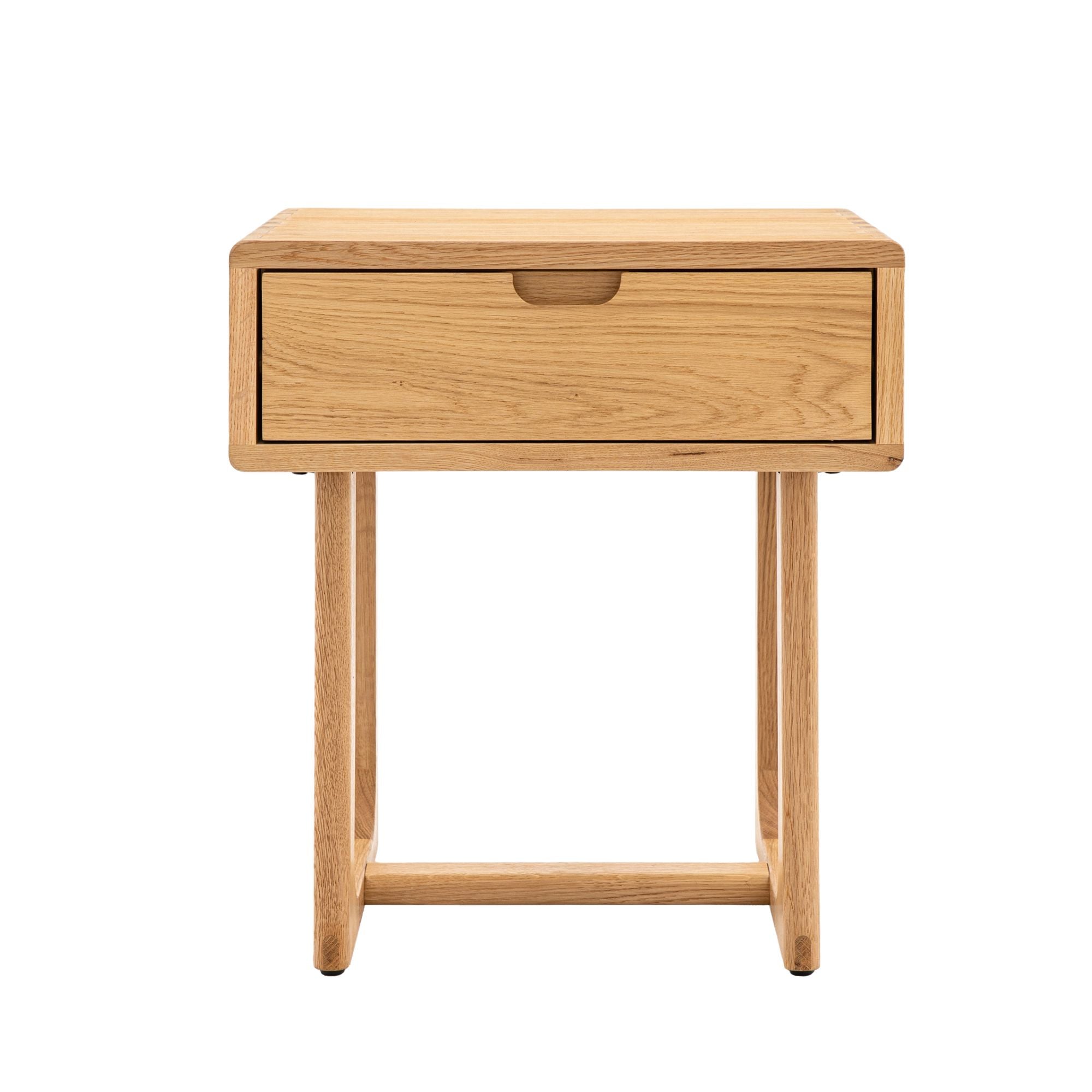 Artisan oak bedside table with single drawer and traditional construction | malletandplane.com