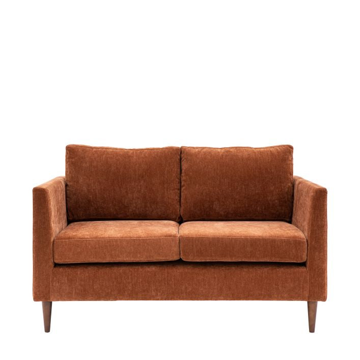 Chester 2 Seat Sofa in a choice of charcoal, soft grey, or vibrant rust fabric | malletandplane.com