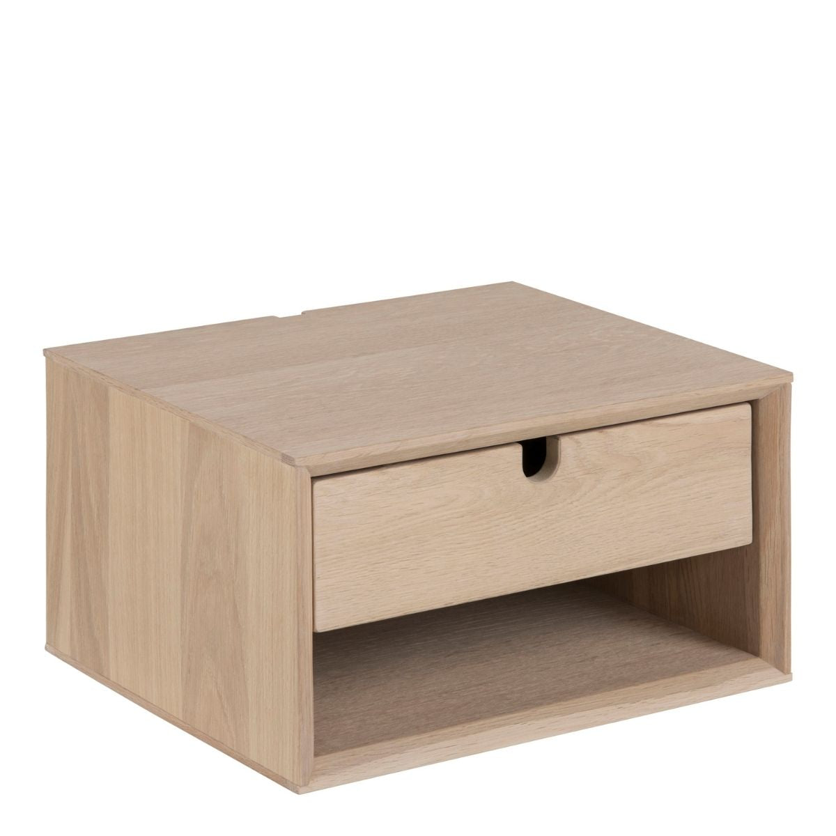 BLAKE Wall-Mounted Bedside Table in Oak | malletandplane.com