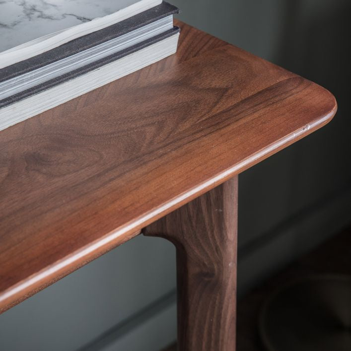 Cadiz home office desk in solid walnut with 1 drawer | malletandplane.com