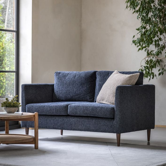 Chester 2 Seat Sofa in a choice of charcoal, soft grey, or vibrant rust fabric | malletandplane.com
