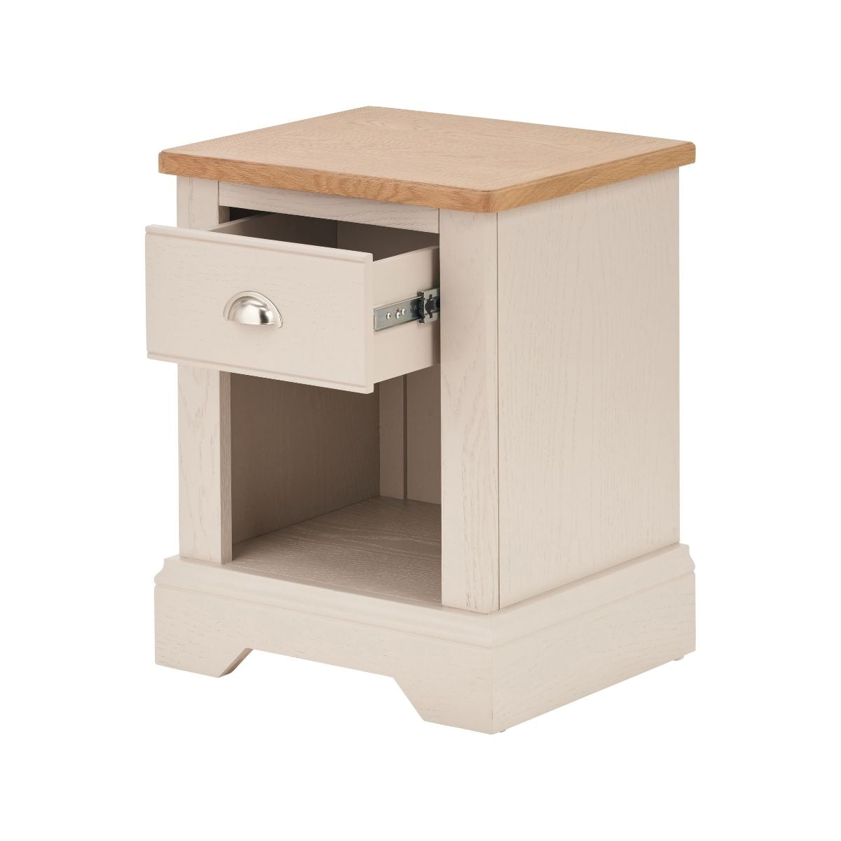FAIRFORD Parchment & Oak Bedside Table | malletandplane.com