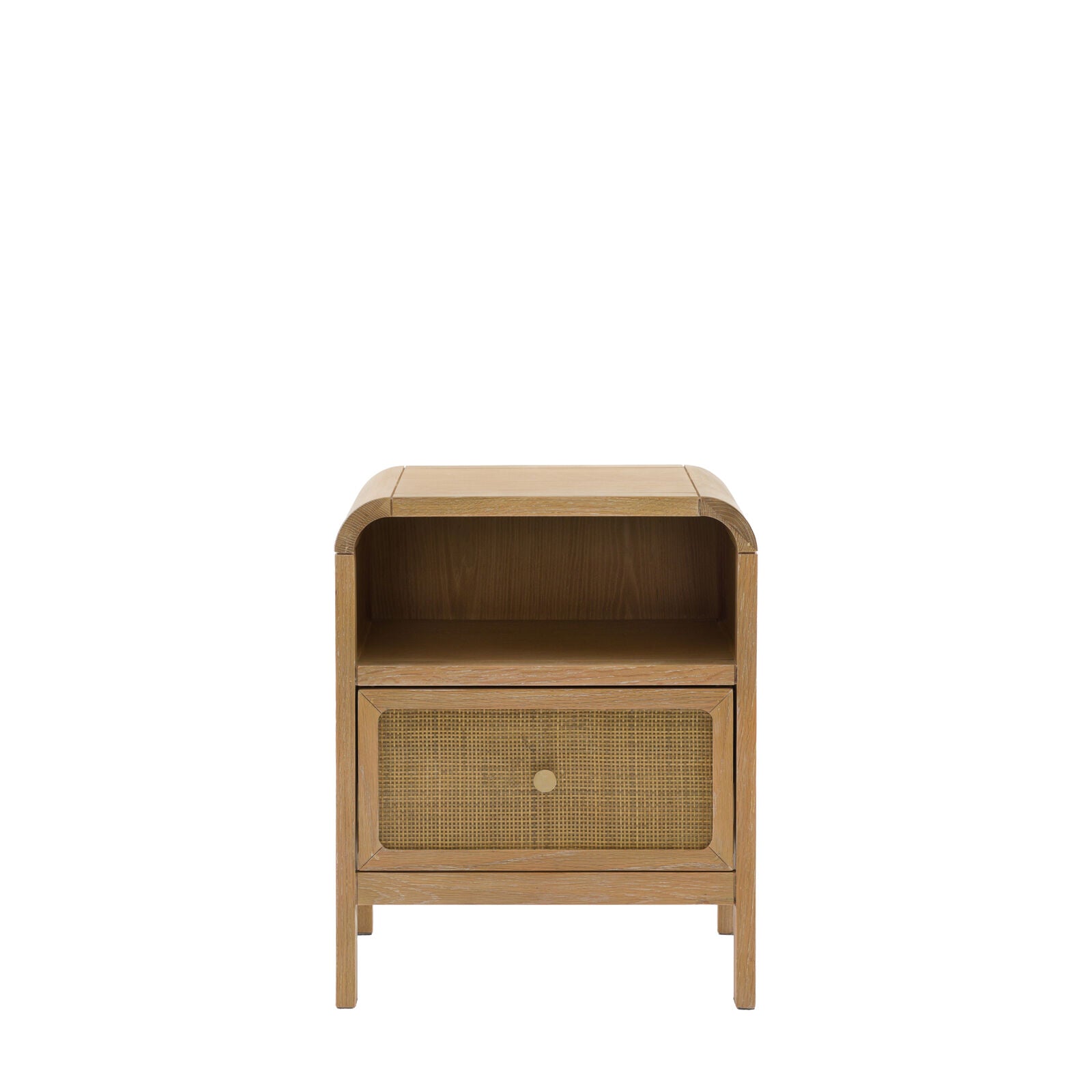 EDDA Oak & Cane Bedside Table