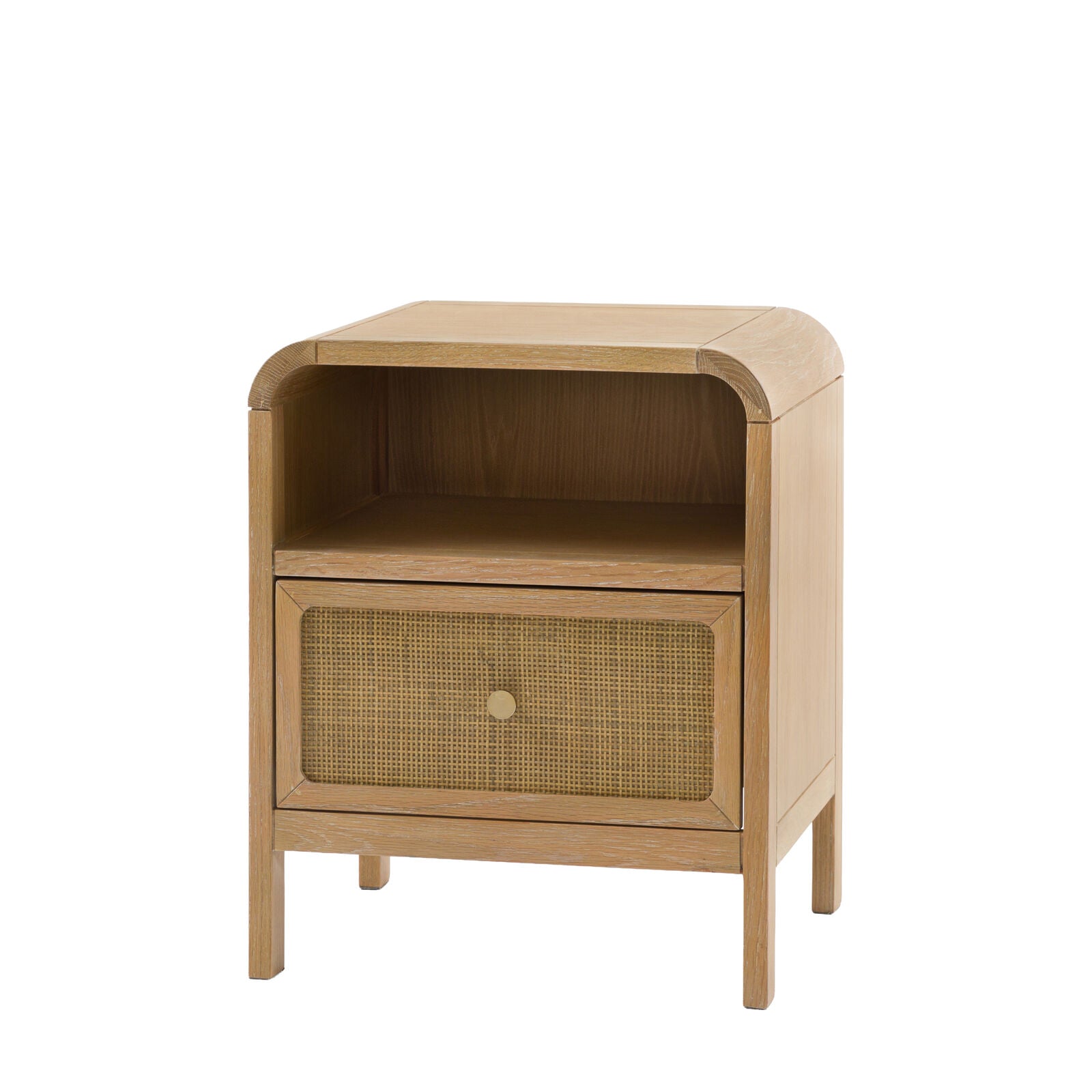 EDDA Oak & Cane Bedside Table