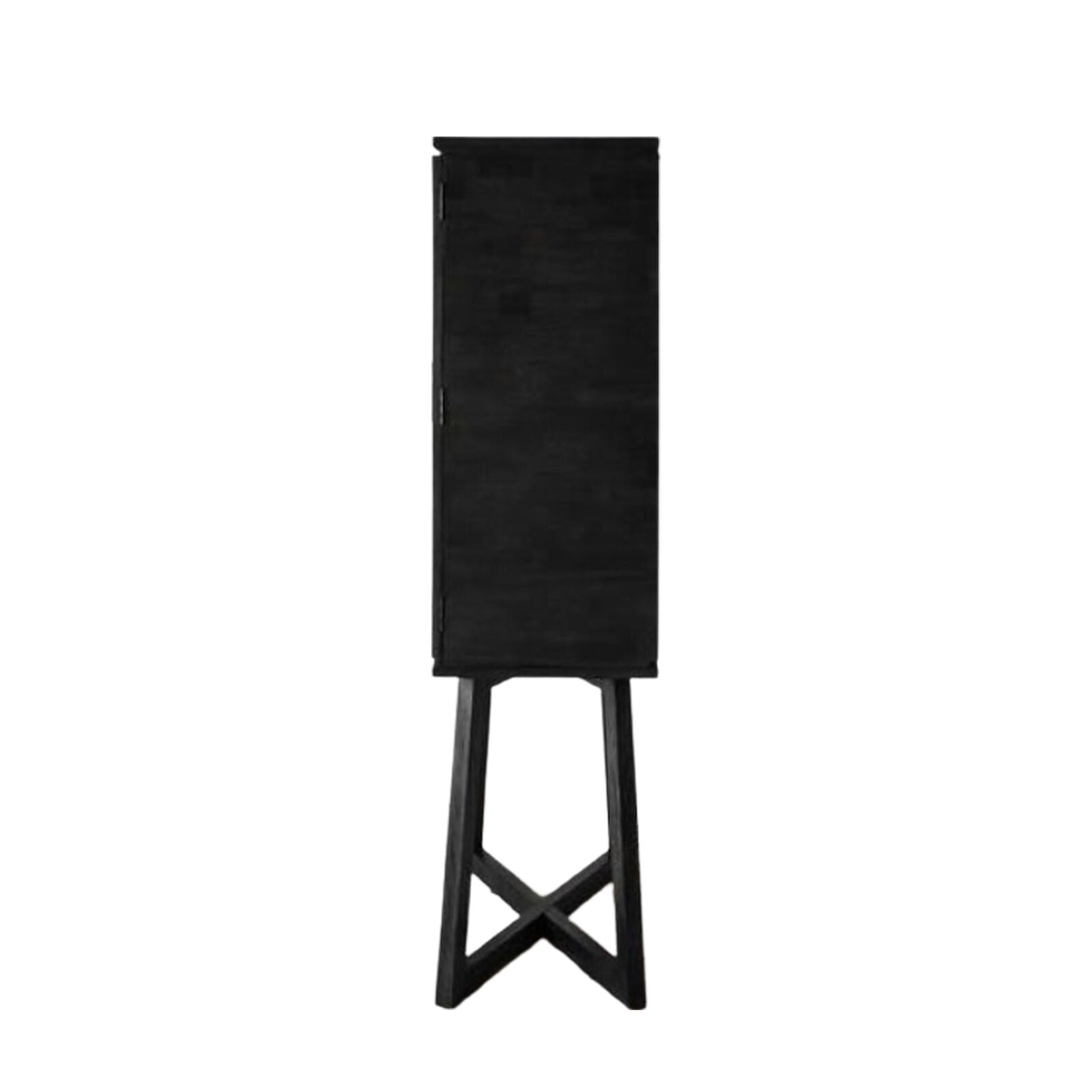 Laylah mixed wood charcoal black cocktail cabinet | malletandplane.com