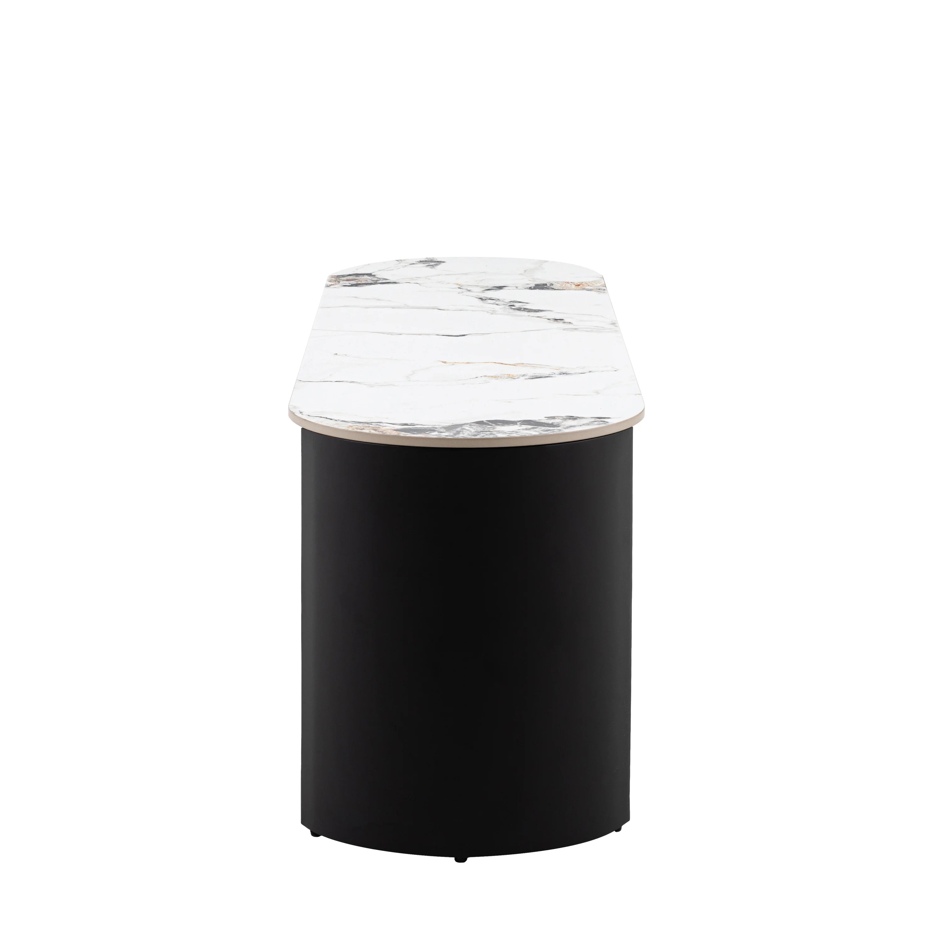 Marzio 140cm TV Unit – Sintered Stone Top – Black Media Stand