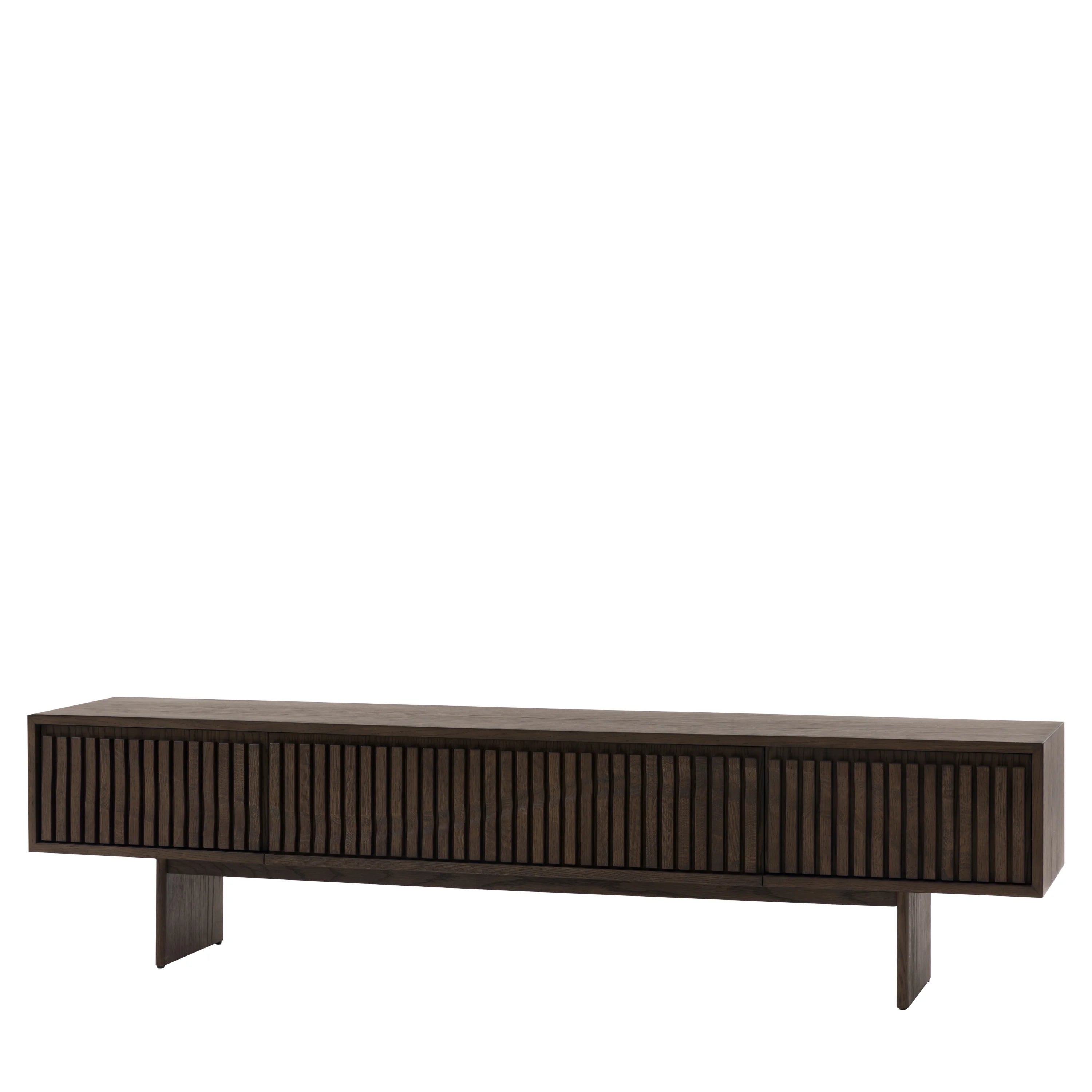 Onda 180cm Oak TV Unit – Slatted Wood 