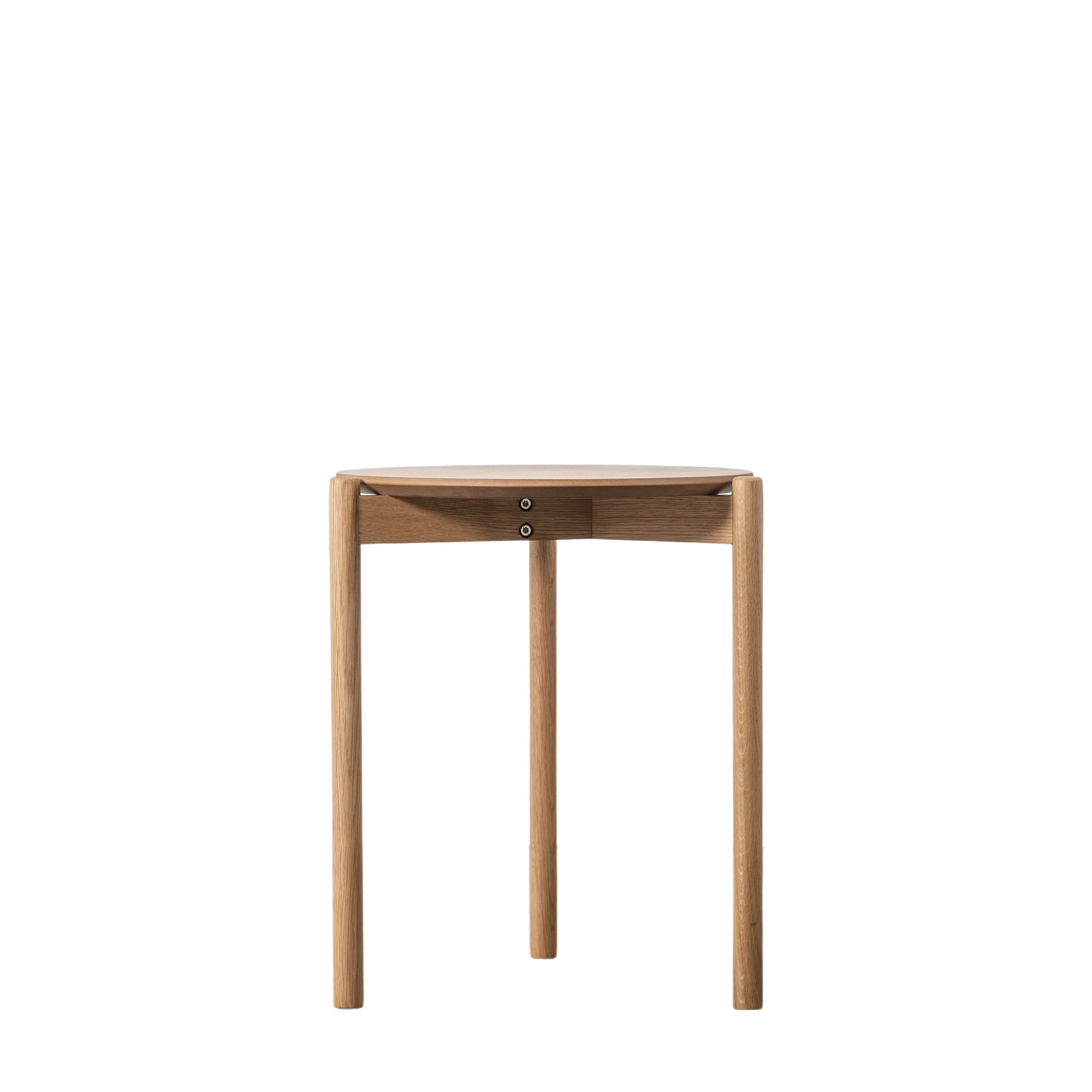 HARROW Oak Bedside Table | Simple Round Oak Design