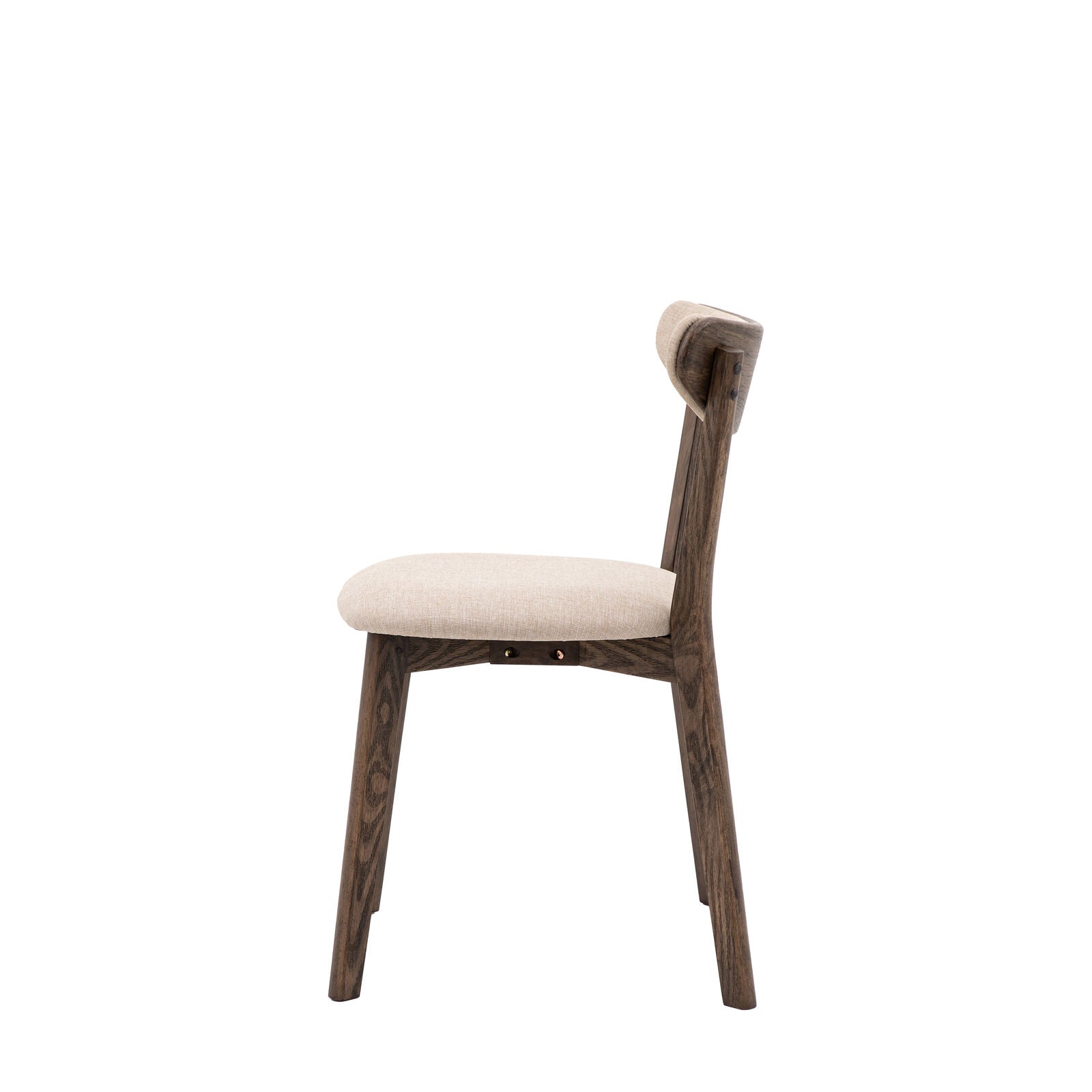 Hatfield set of 2 upholstered dining chairs wiith smoked oak frame | malletandplane.com