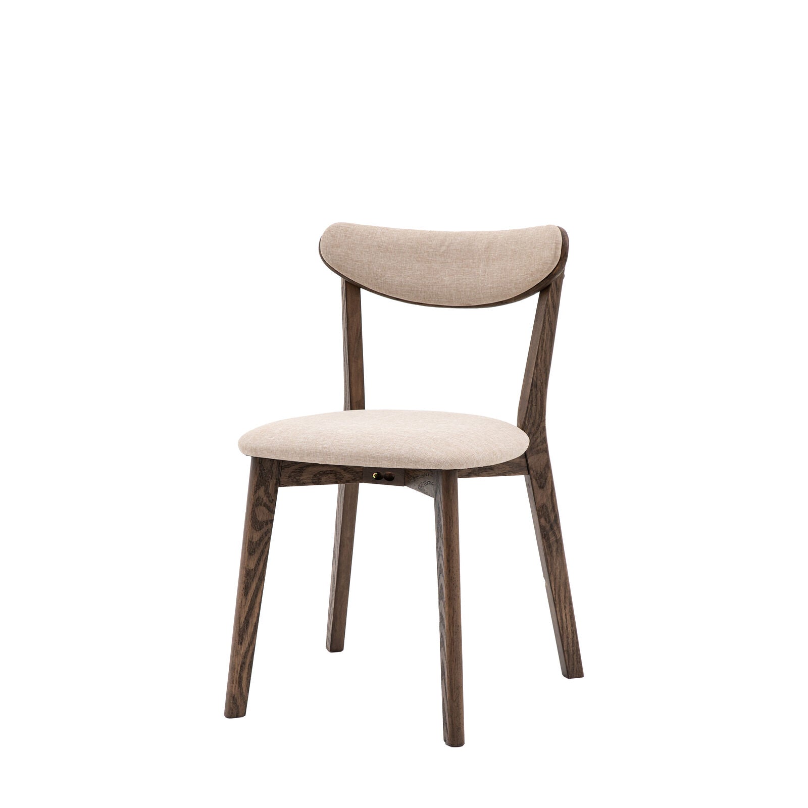 Hatfield set of 2 upholstered dining chairs wiith smoked oak frame | malletandplane.com