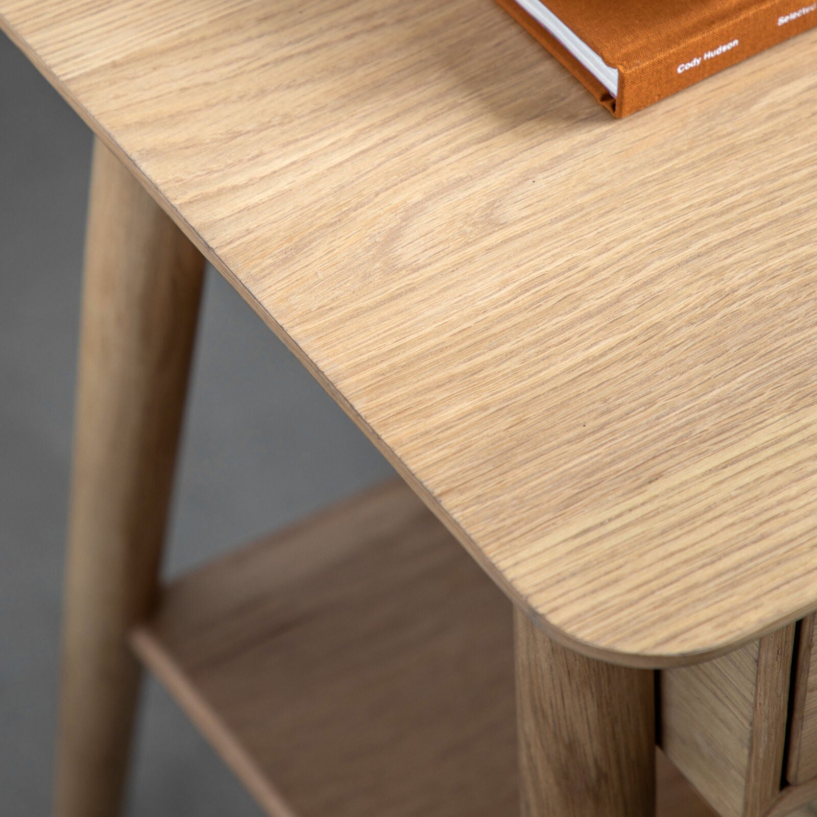 HATFIELD Oak Bedside Table — 1 Drawer | malletandplane.com
