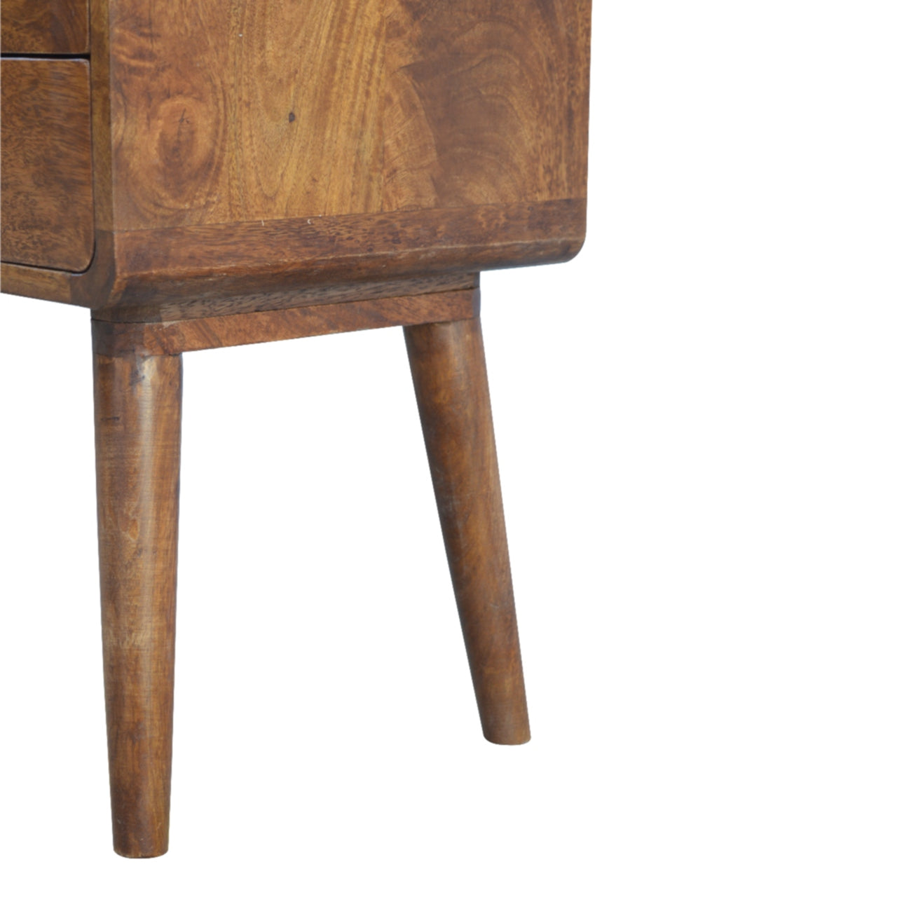 Century 2 Drawer Solid Wood Standard Bedside Table in Deep Chestnut Finish  | malletandplane.com