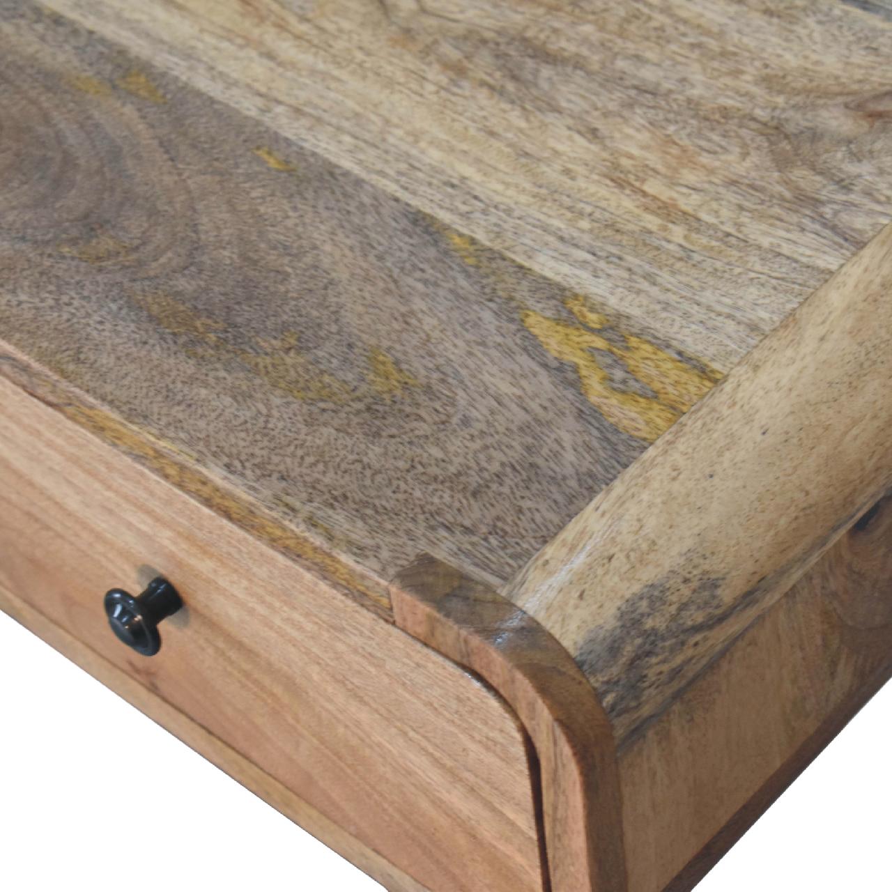 Compact Solid Wood Writing Desk with Drawer | Peckham